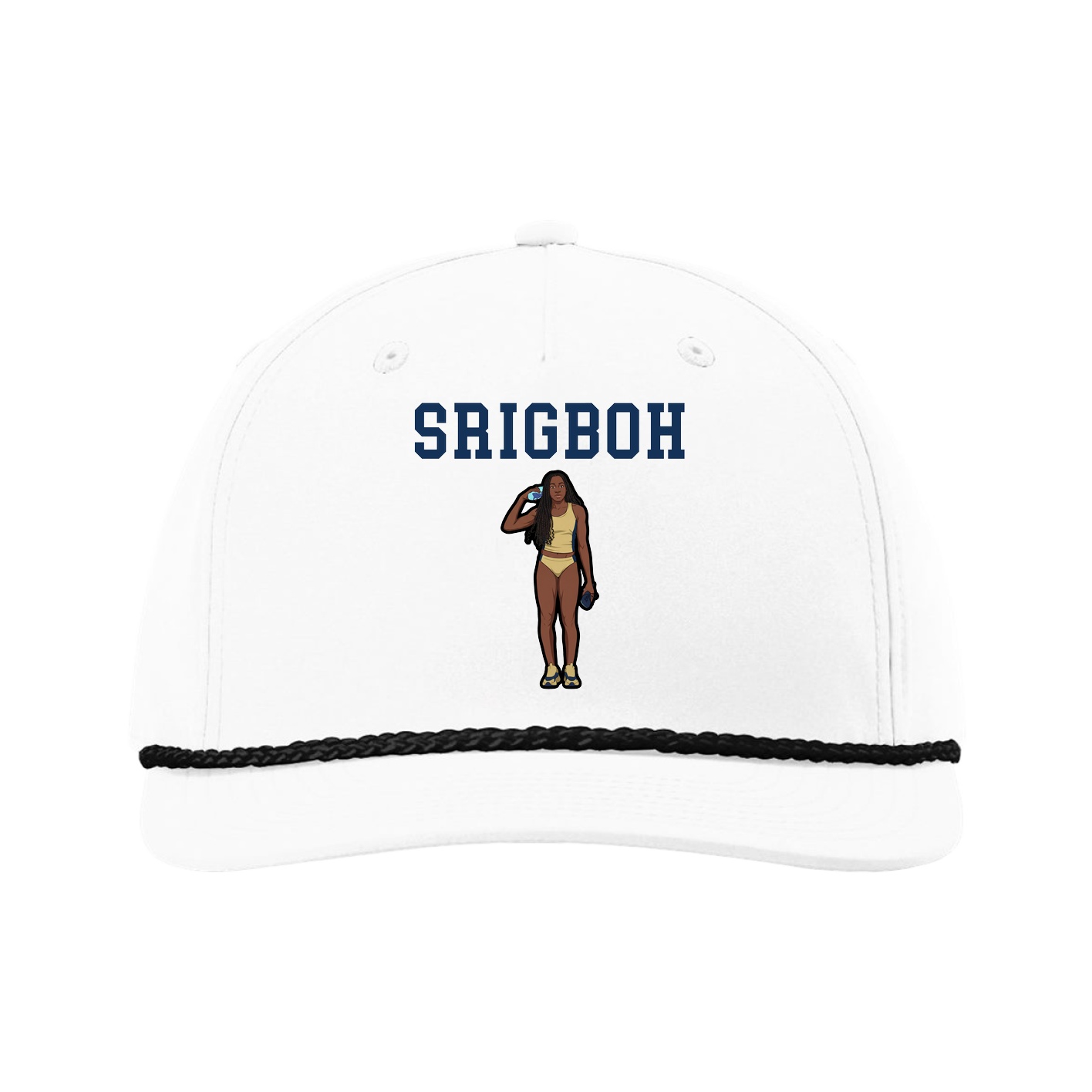 Five-Panel Classic Rope Cap — Shirsey in White
