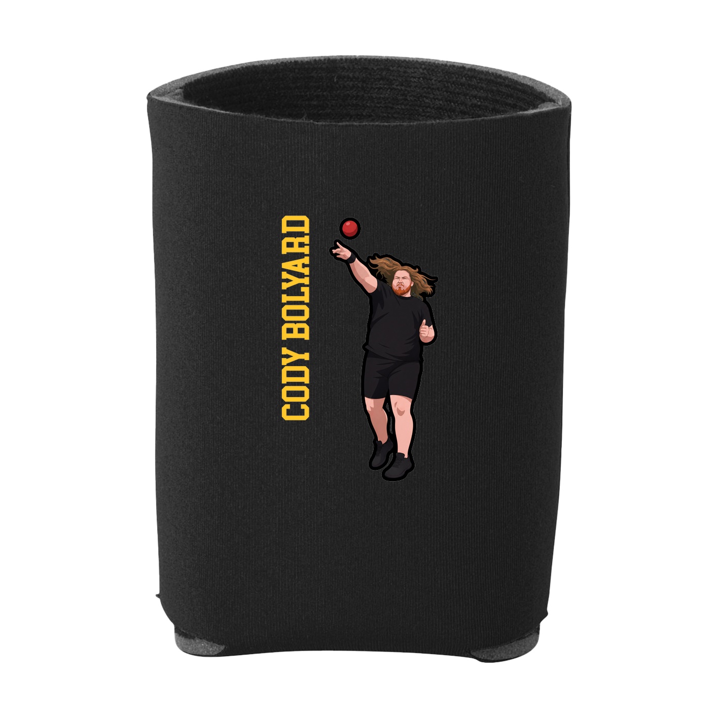 Can Holder — Name Vertical in Black