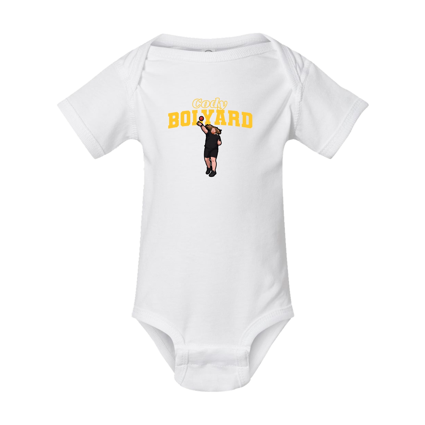 Baby Onesie — Name Arch in White
