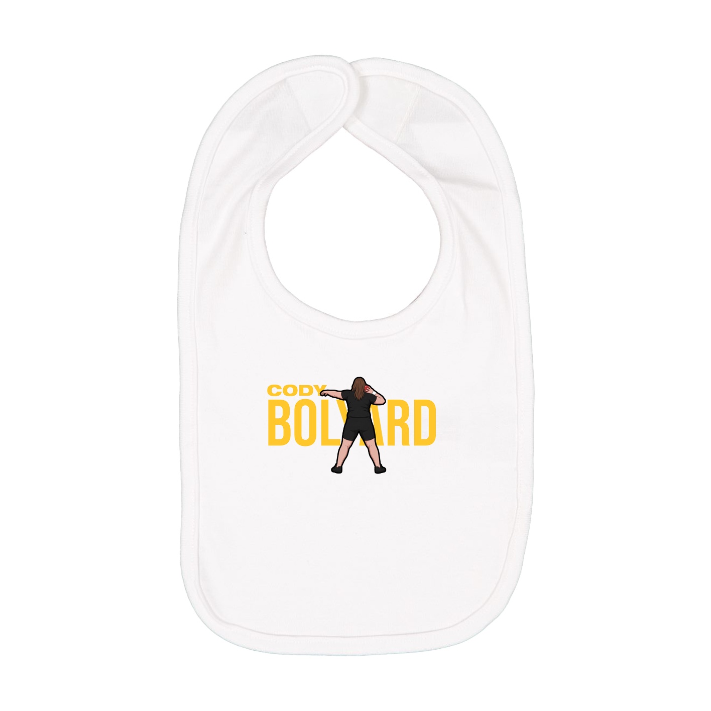 Infant Bib — Player Name in White