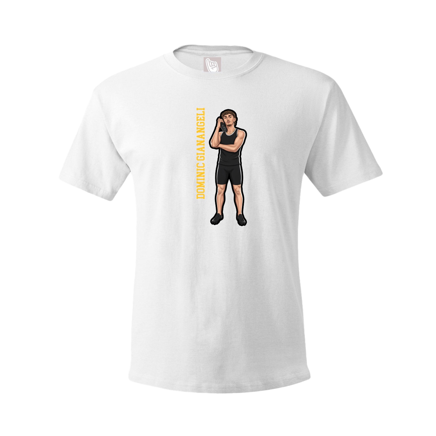 Tee — Name Vertical in White