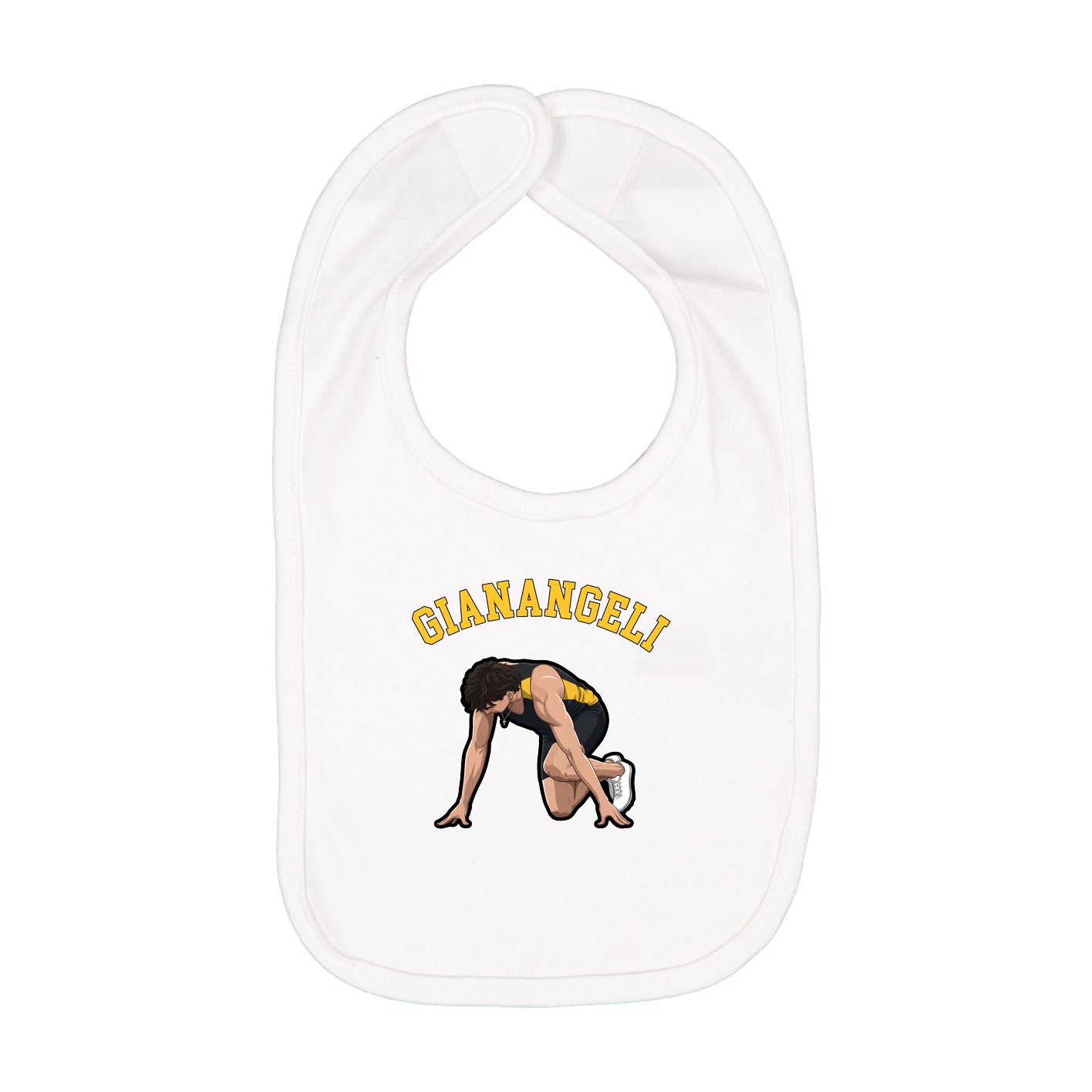 Infant Bib — Shirsey Arch in White