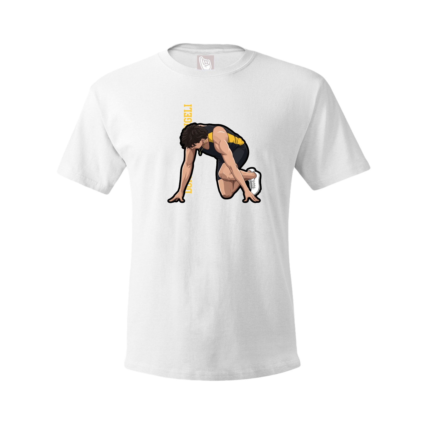 Youth Tee — Name Vertical in White