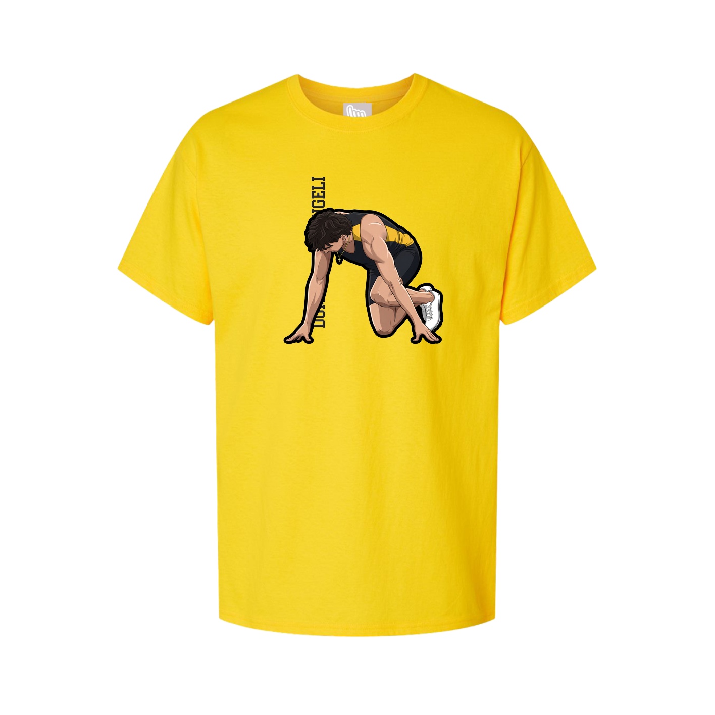 Youth Tee — Name Vertical in Gold