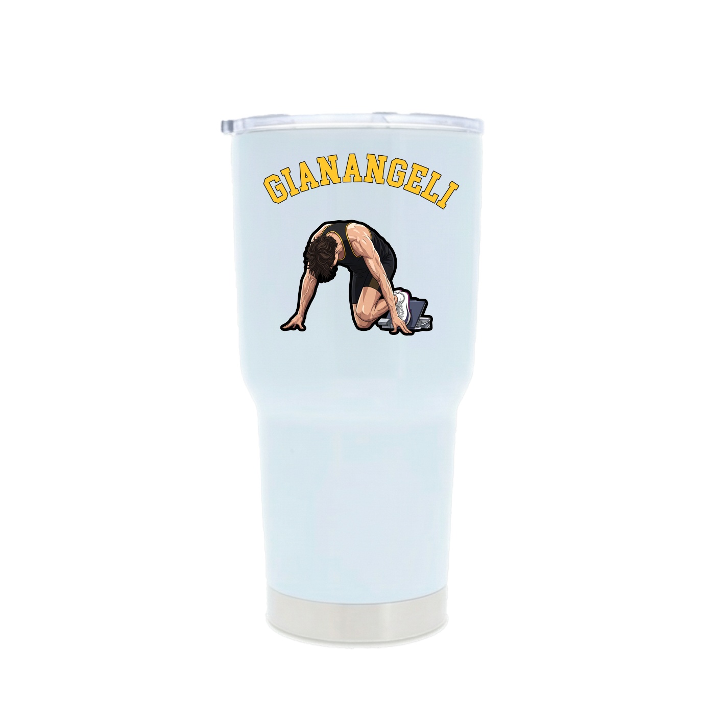 30oz Stainless Steel Tumbler — Shirsey Arch in White