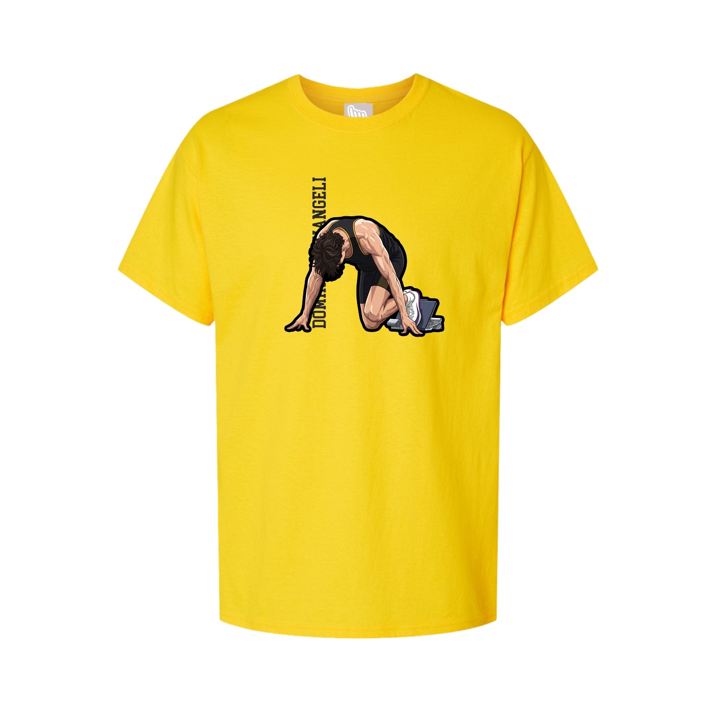 Youth Tee — Name Vertical in Gold