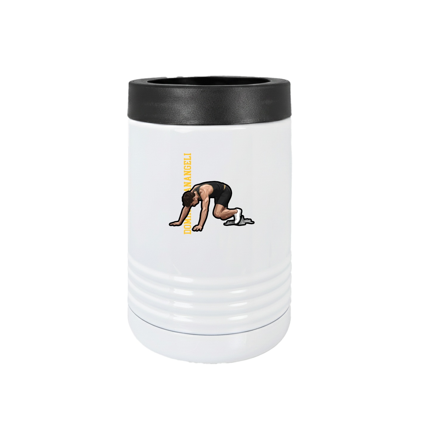 Beverage Holder — Name Vertical in White