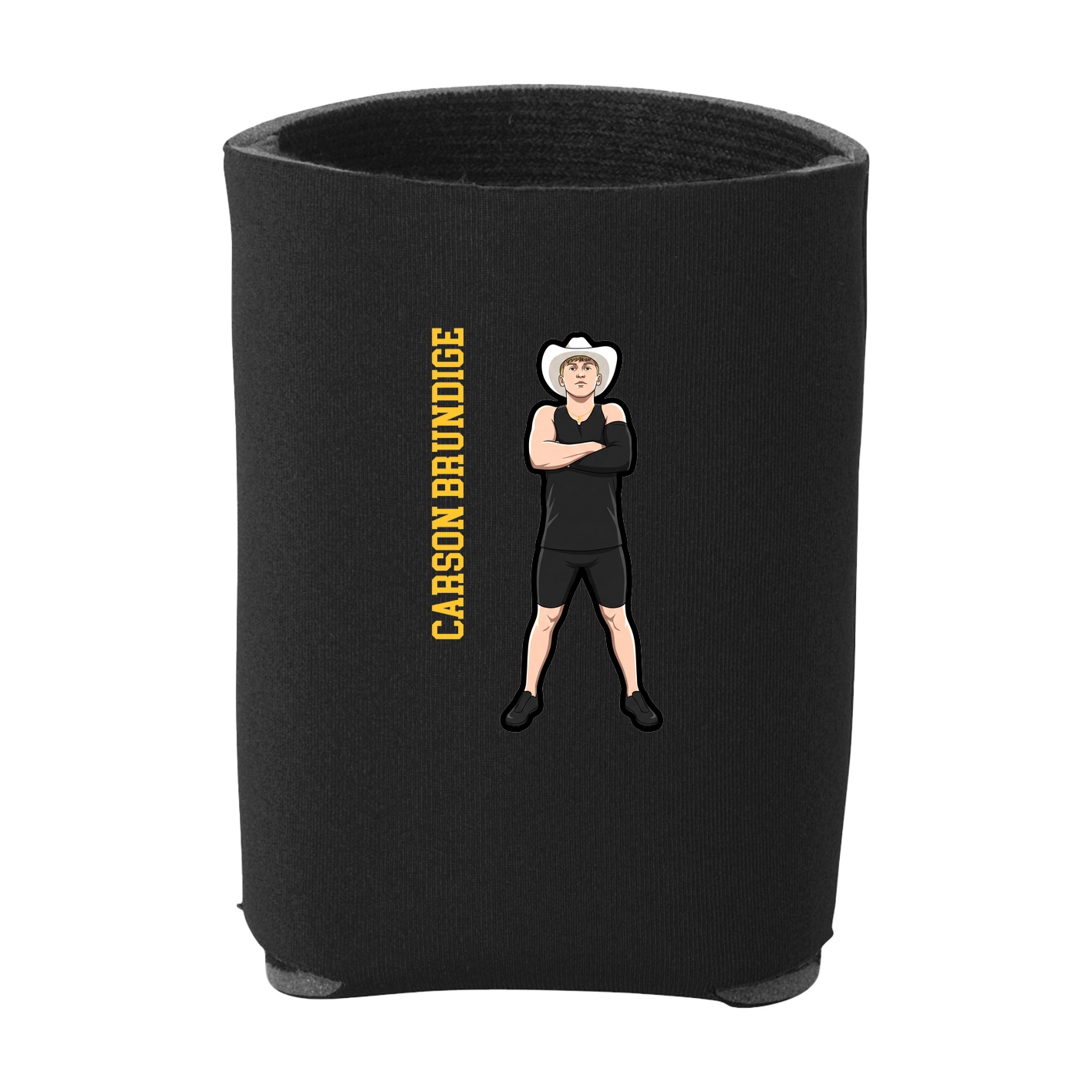 Can Holder — Name Vertical in Black