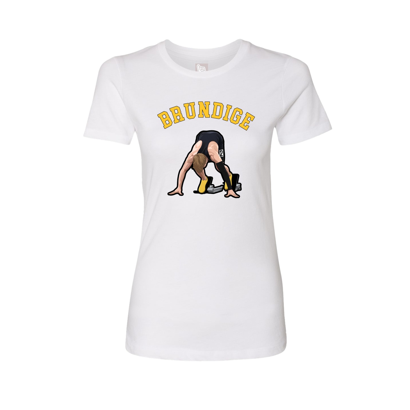 Fitted Women's Tee — Shirsey Arch in White