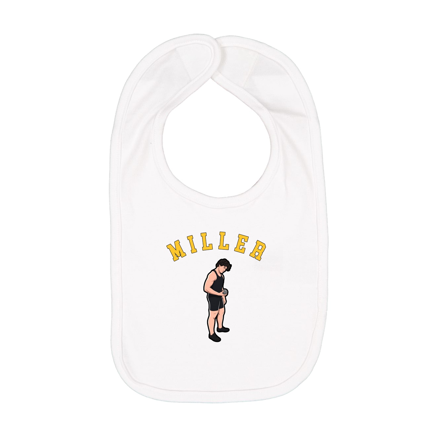 Infant Bib — Shirsey Arch in White