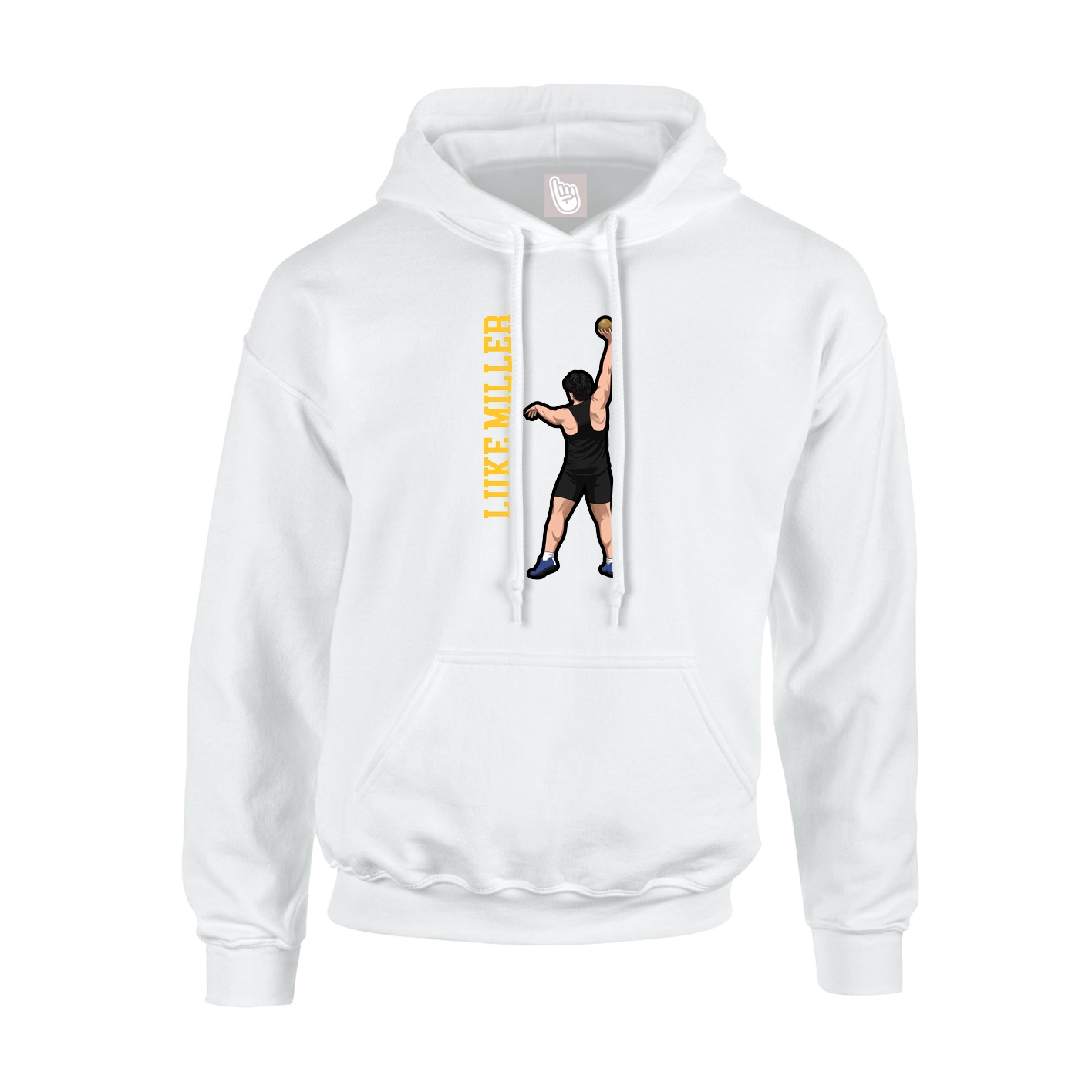 Hoodie — Name Vertical in White