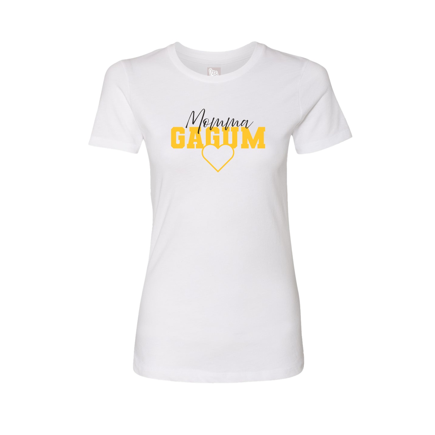 Womens Tee — Mothers Day Heart in White