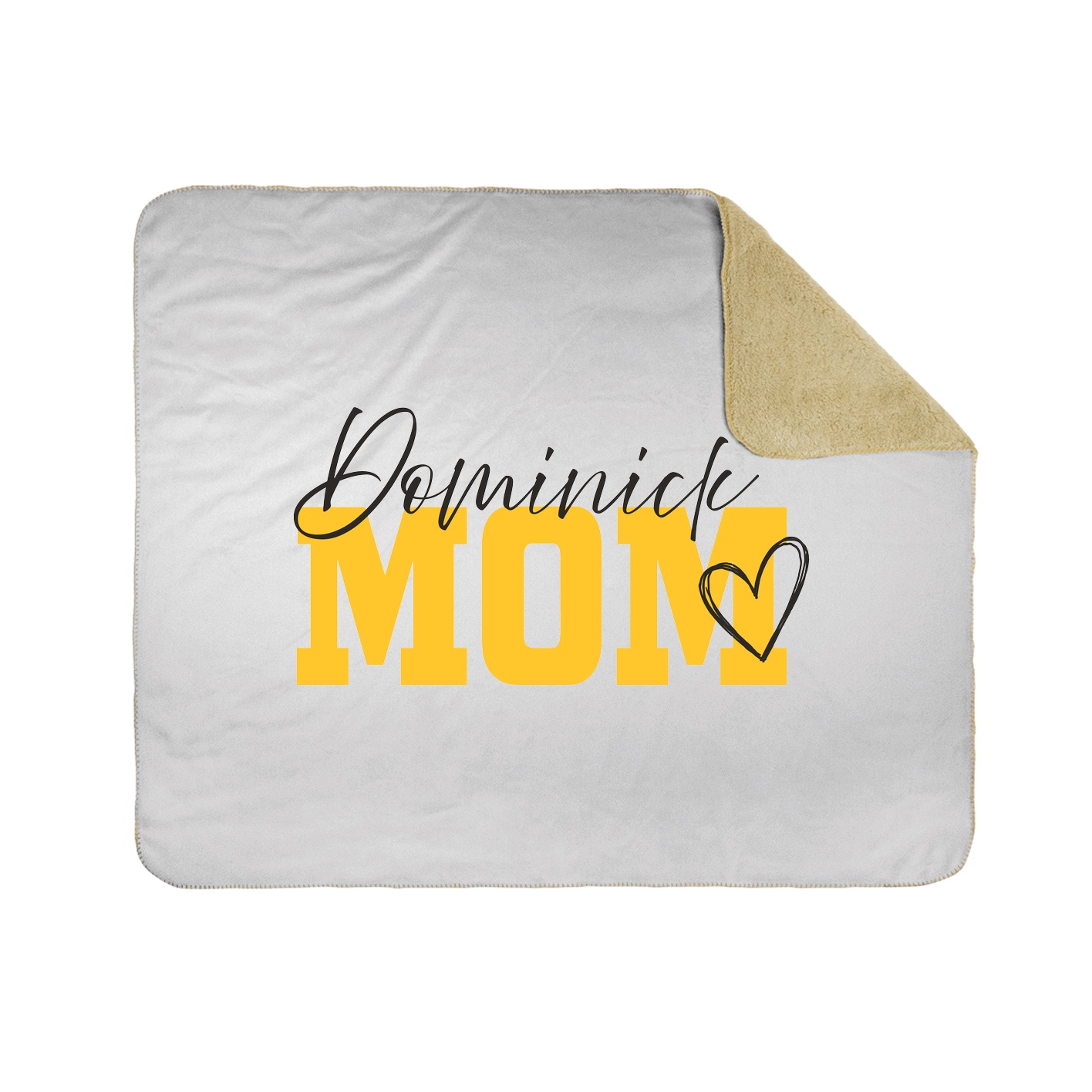 Throw Blanket — Mothers Day Script in White