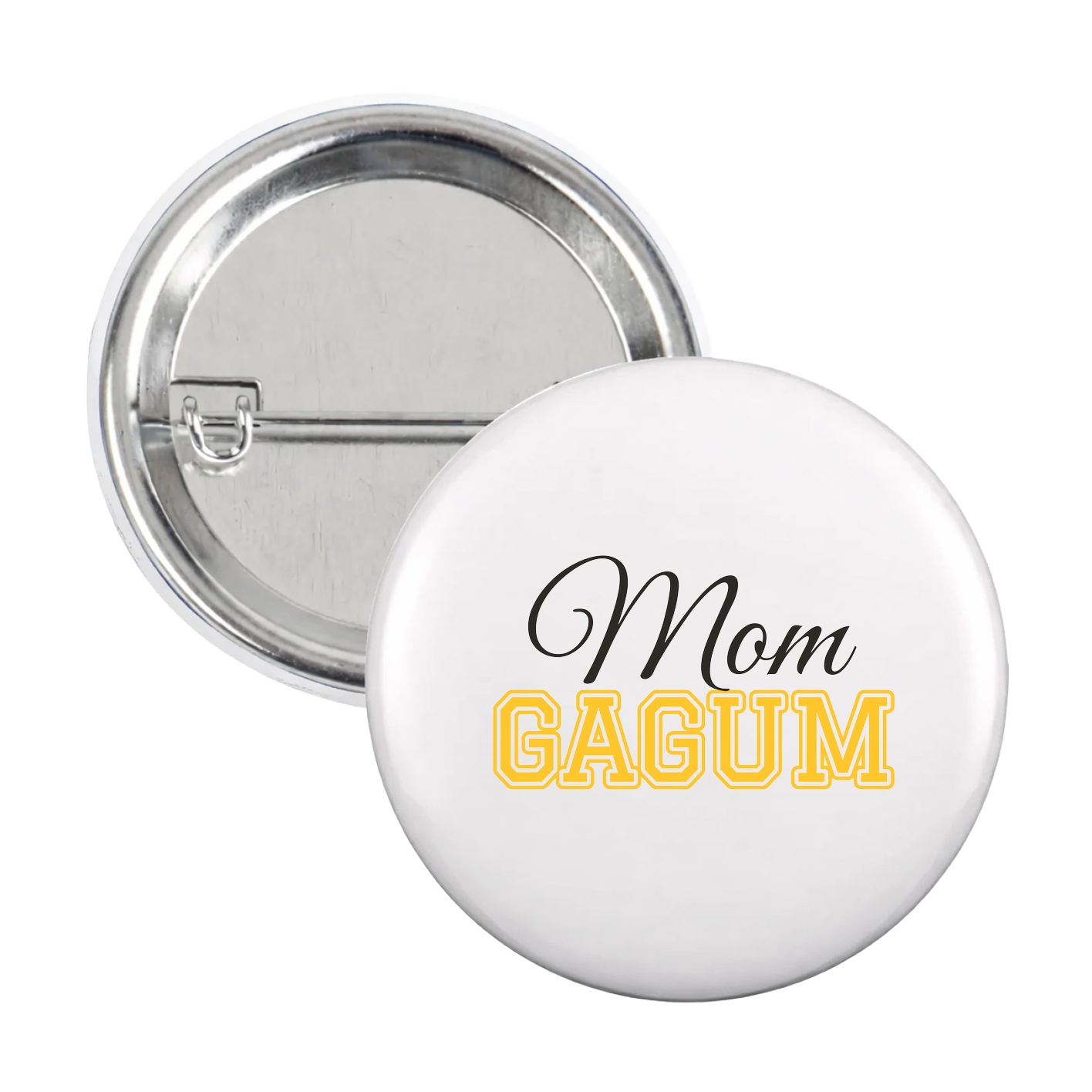 Game Day Button — Mothers Day Block in White