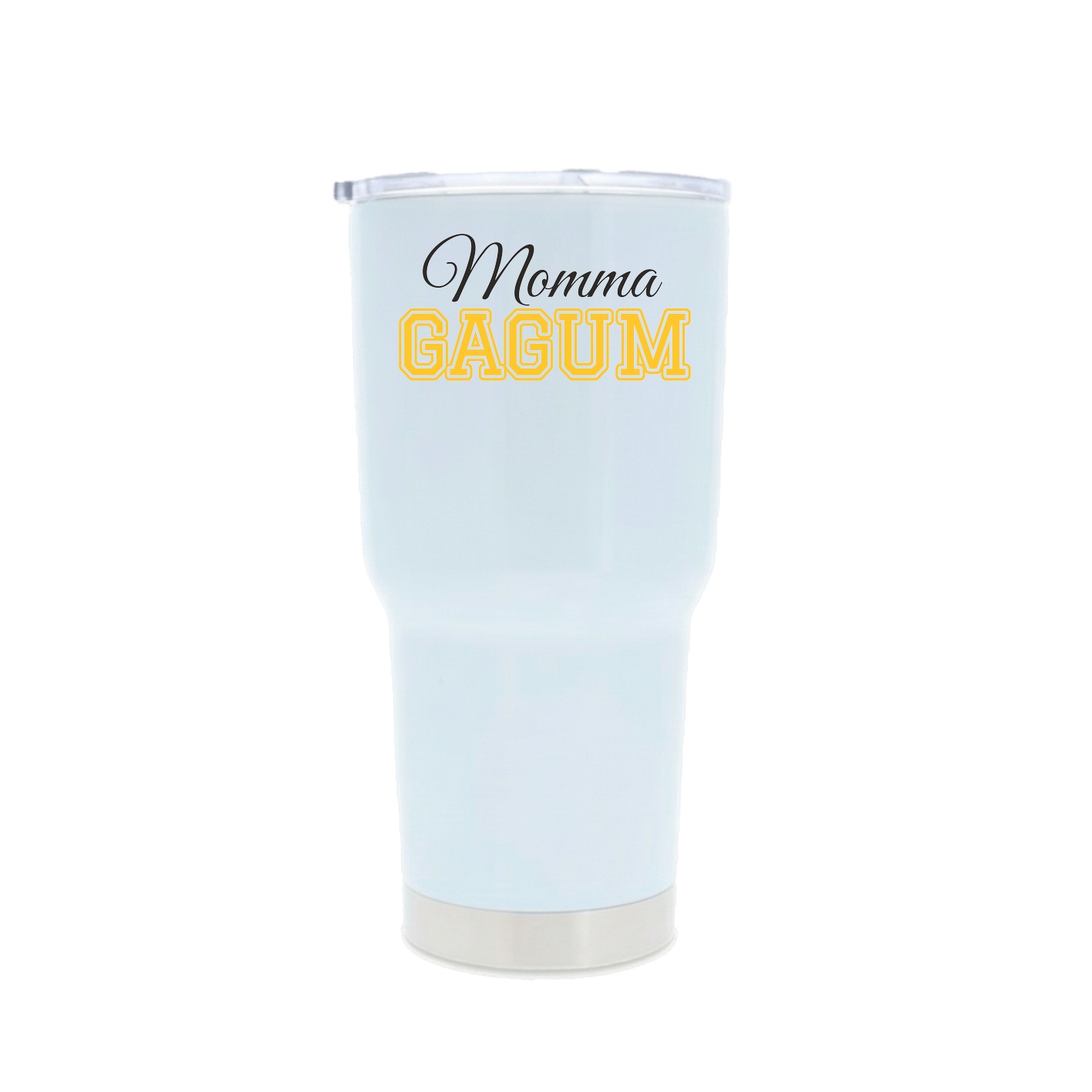 30oz Stainless Steel Tumbler — Mothers Day Block in White