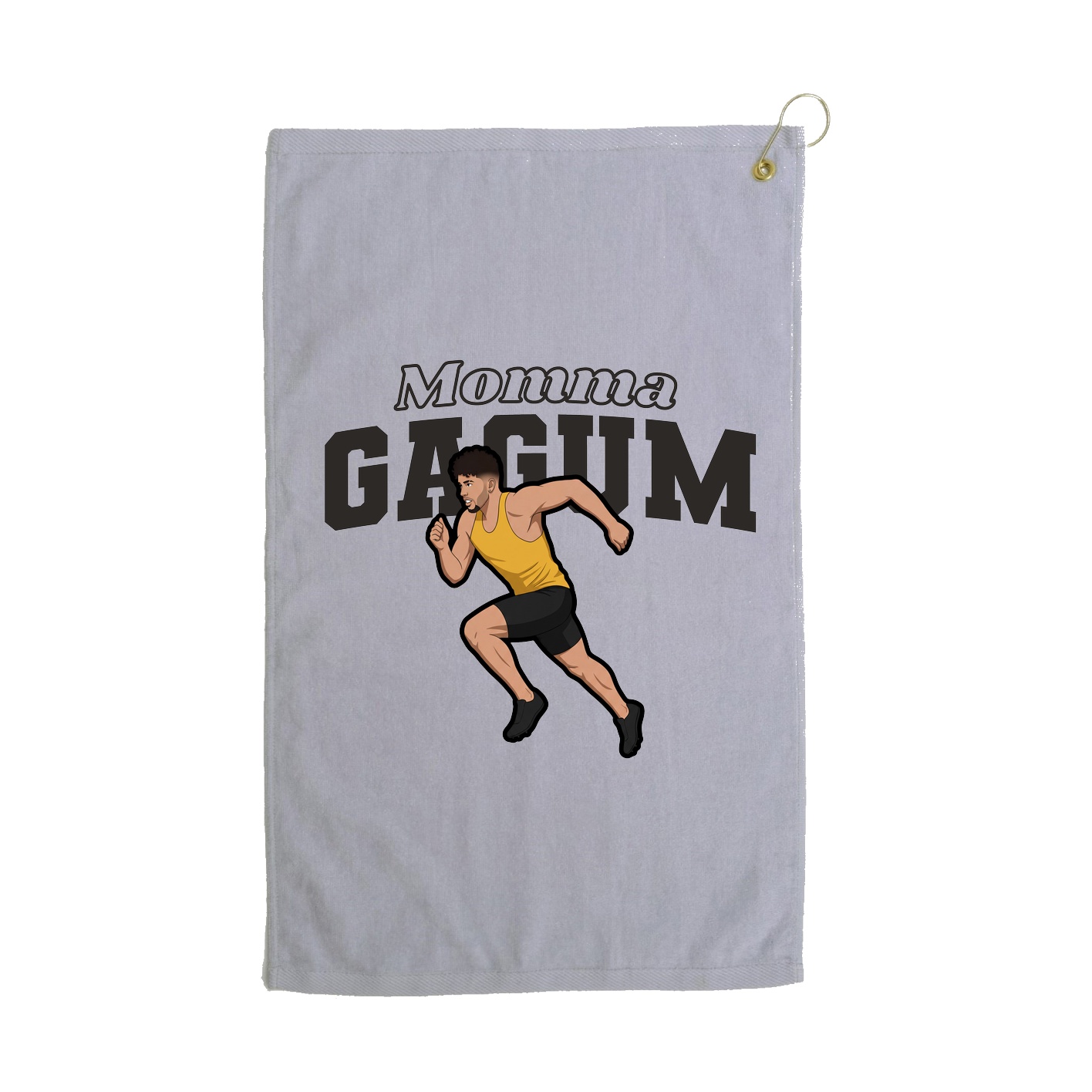 Golf Towel — Mothers Day Block in Grey