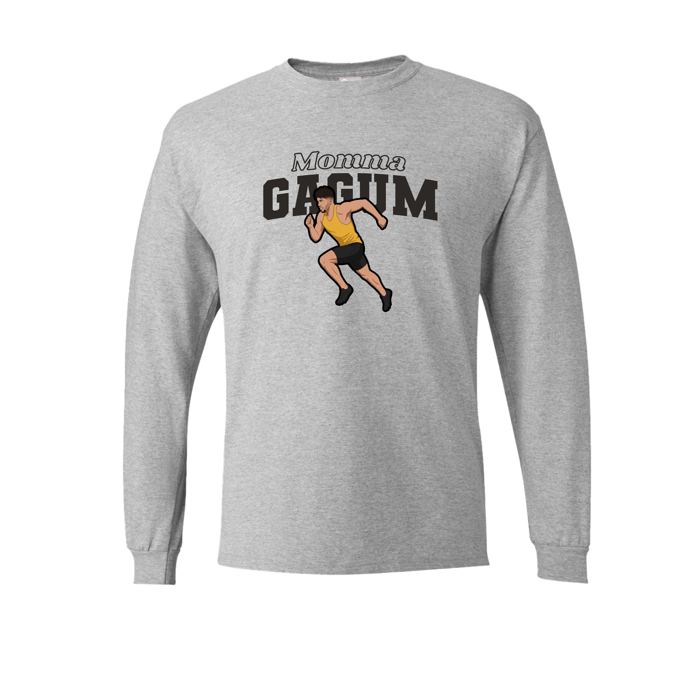 Long Sleeve Tee — Mothers Day Block in Grey