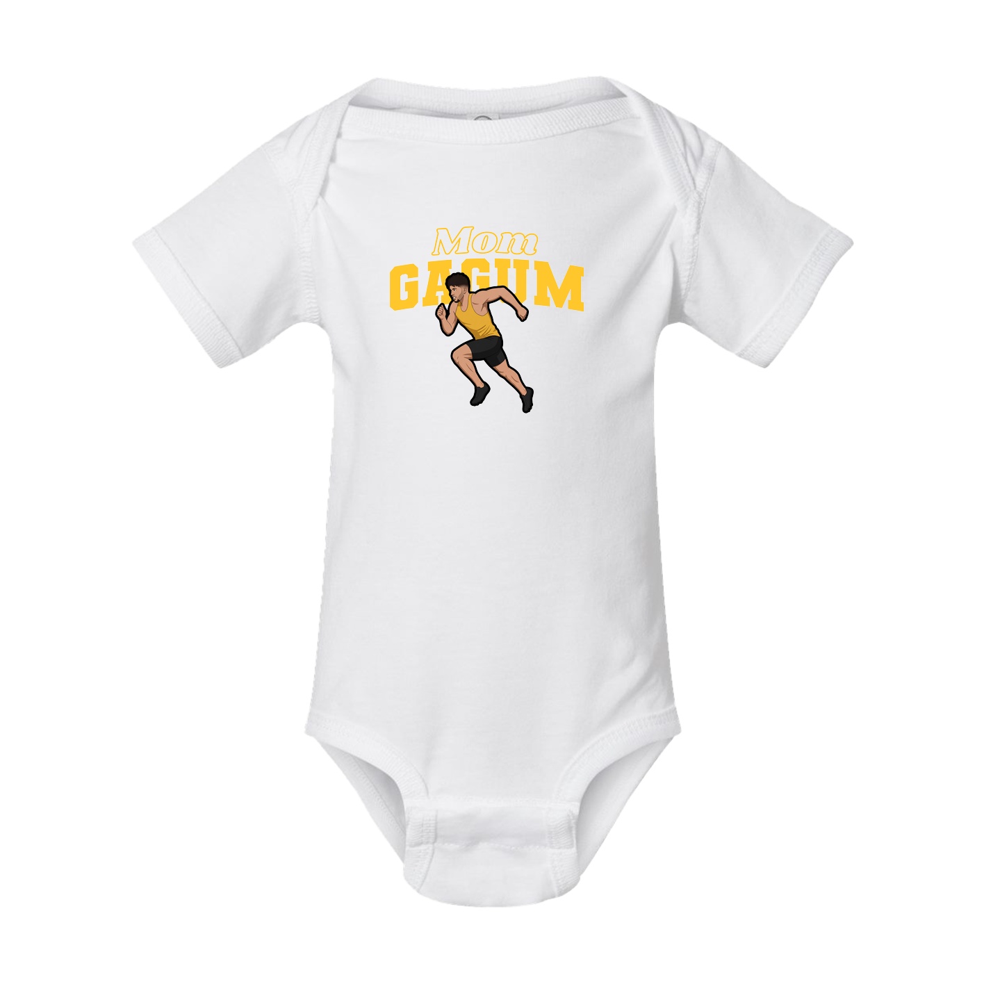 Baby Onesie — Mothers Day Block in White