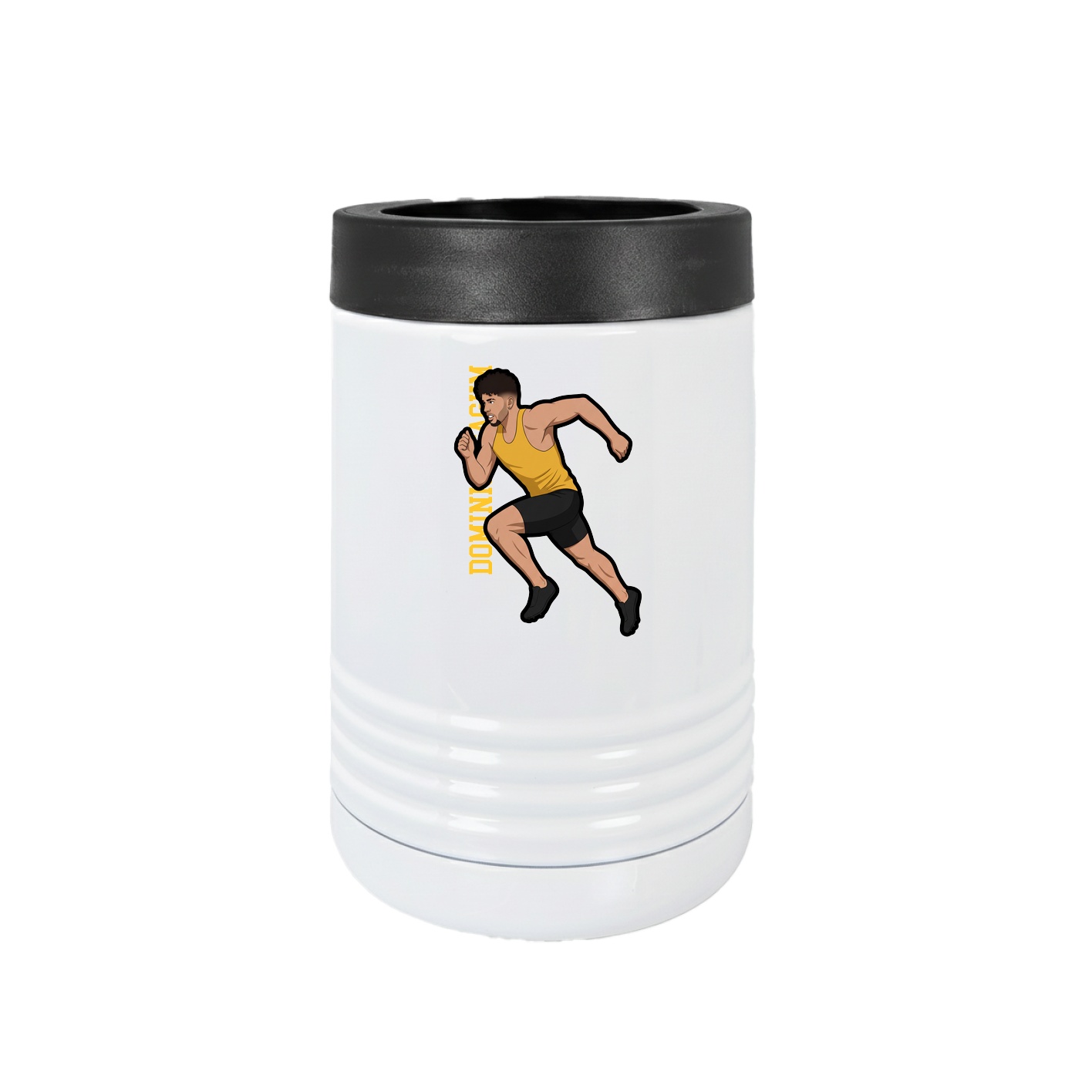 Beverage Holder — Name Vertical in White