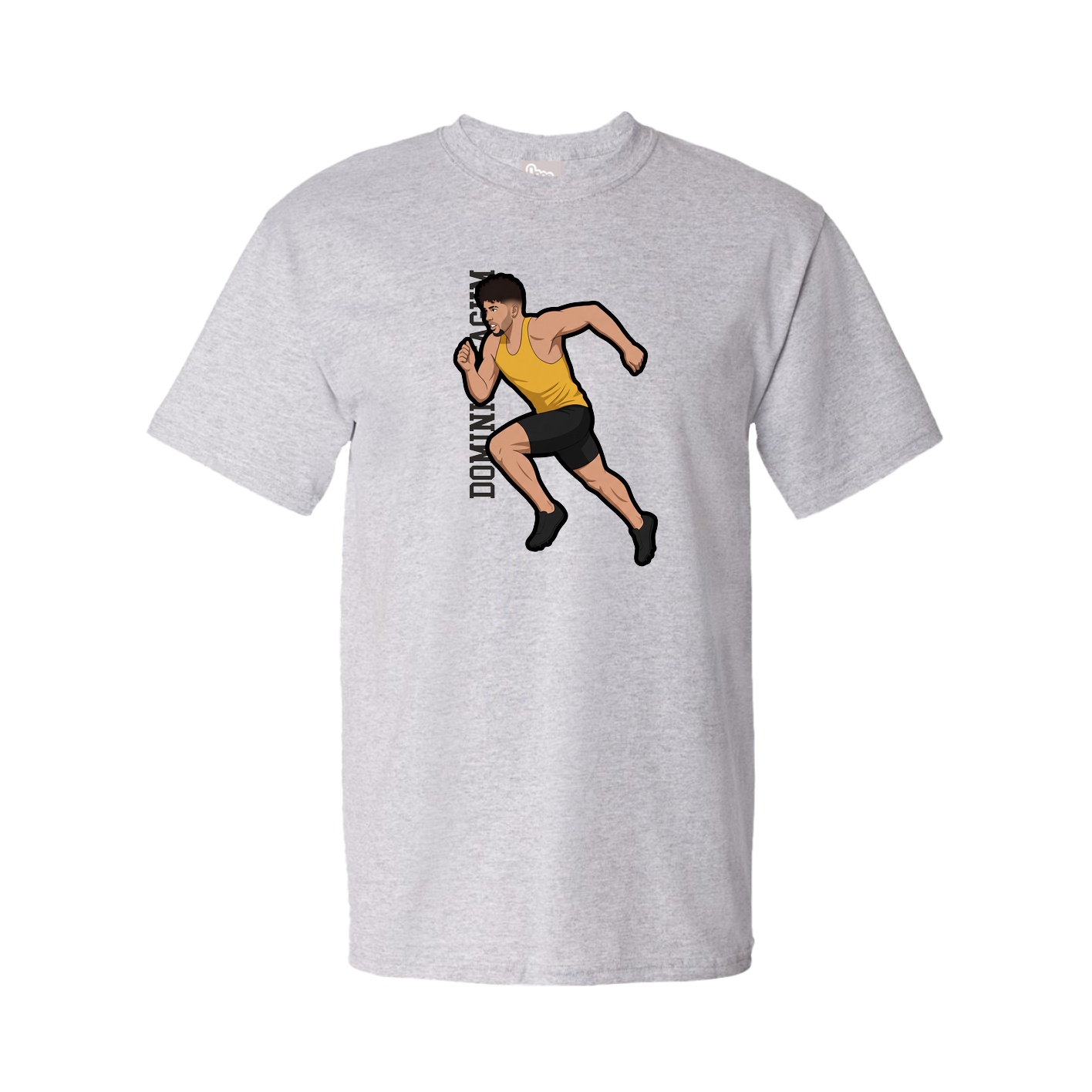 Tee — Name Vertical in Grey