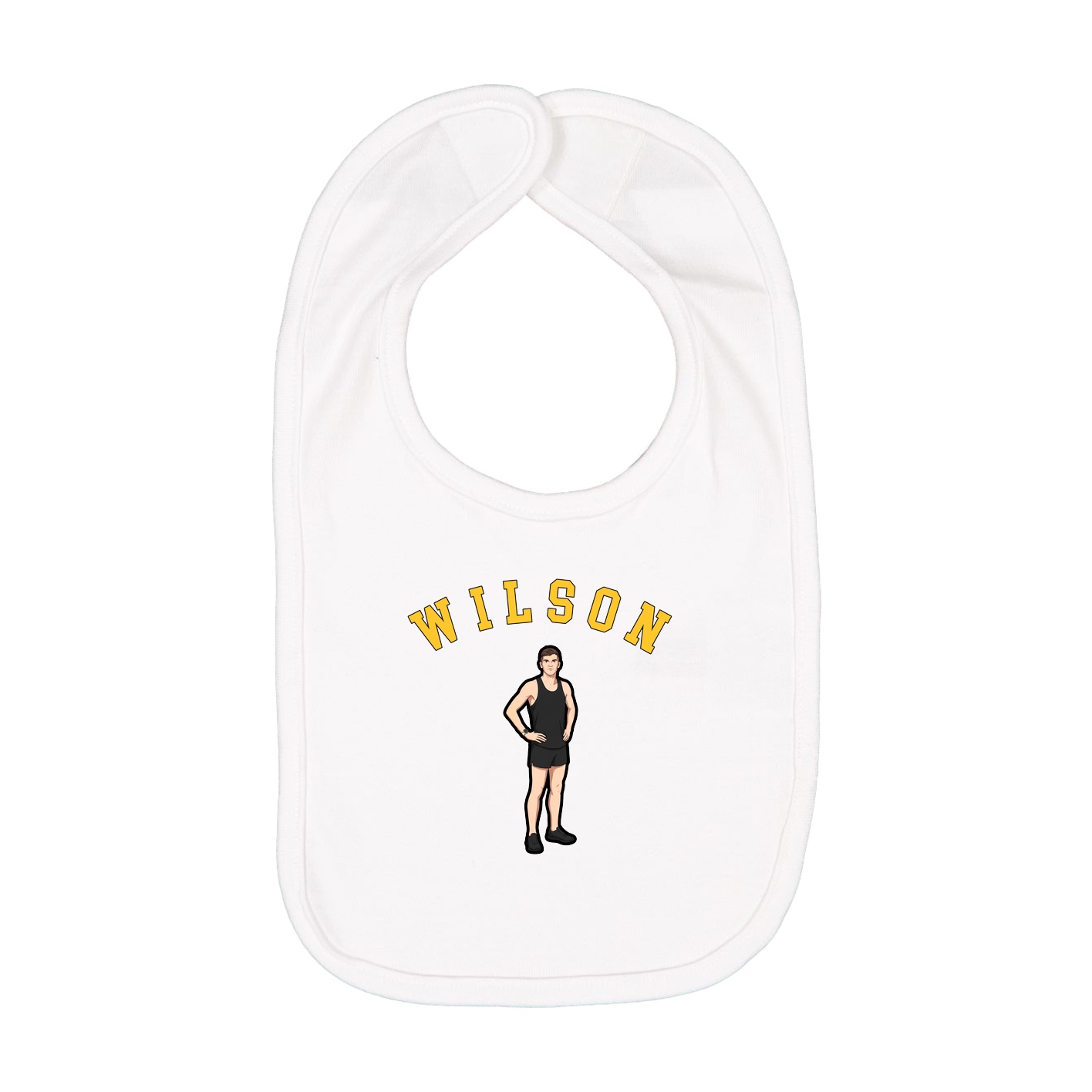 Infant Bib — Shirsey Arch in White