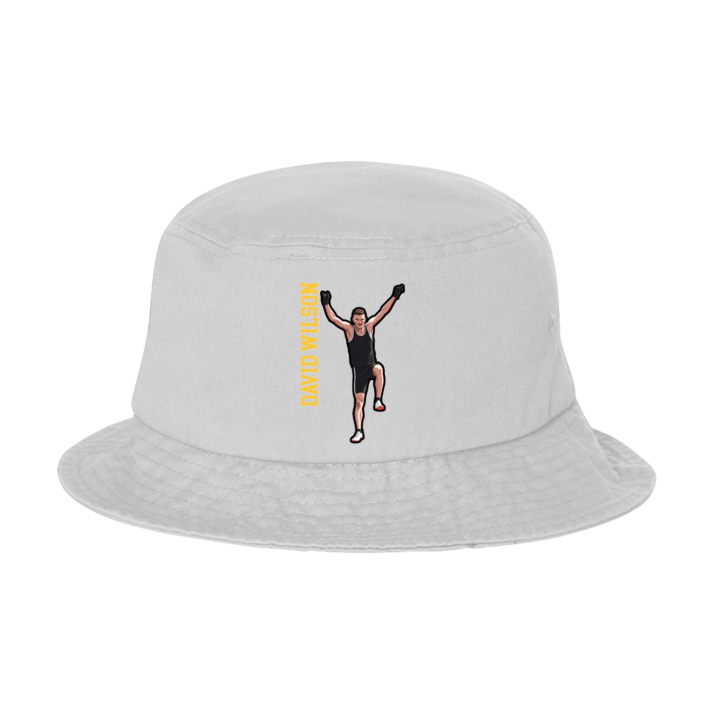 Bucket Cap — Name Vertical in White