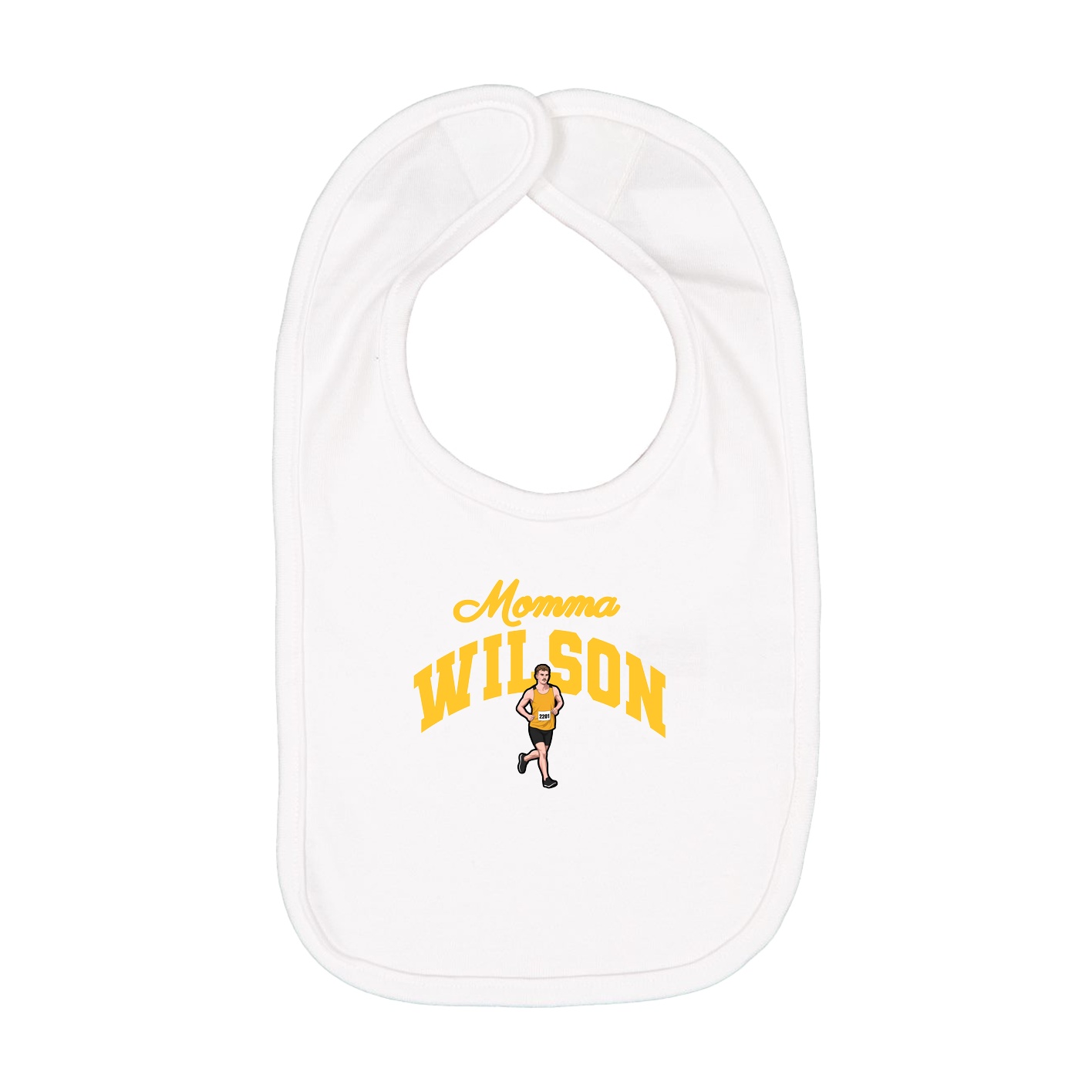 Infant Bib — Mothers Day Arch in White