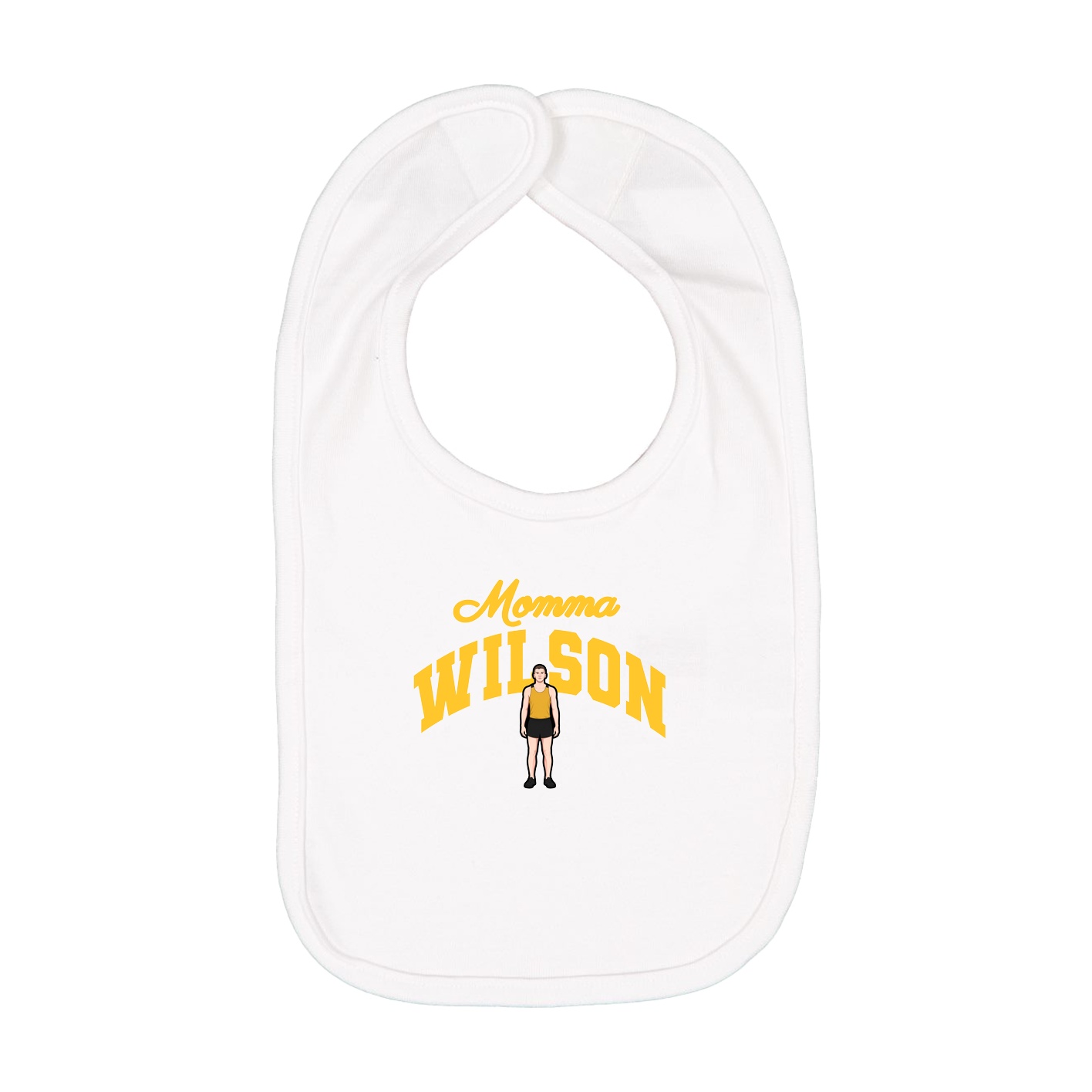 Infant Bib — Mothers Day Arch in White