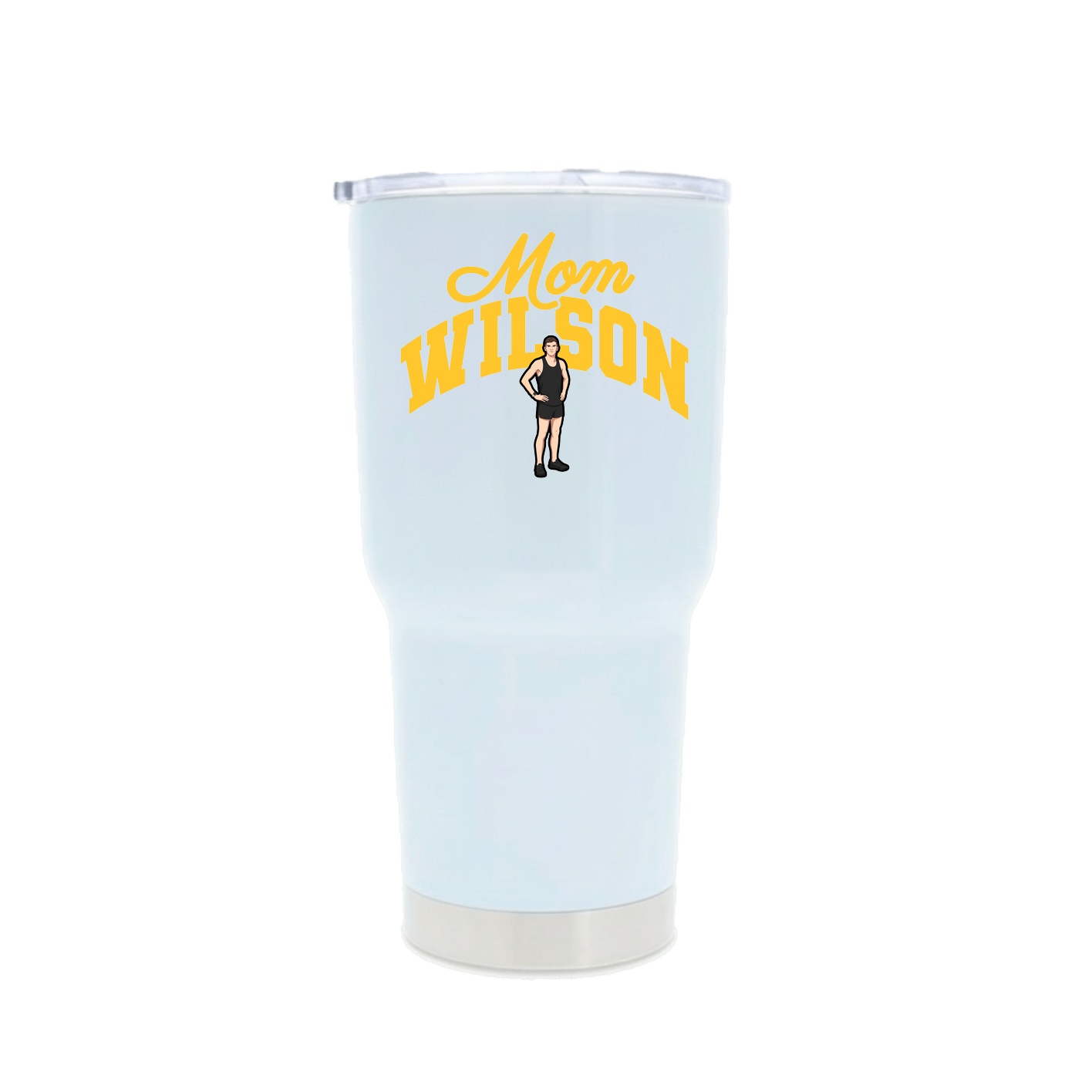 30oz Stainless Steel Tumbler — Mothers Day Arch in White
