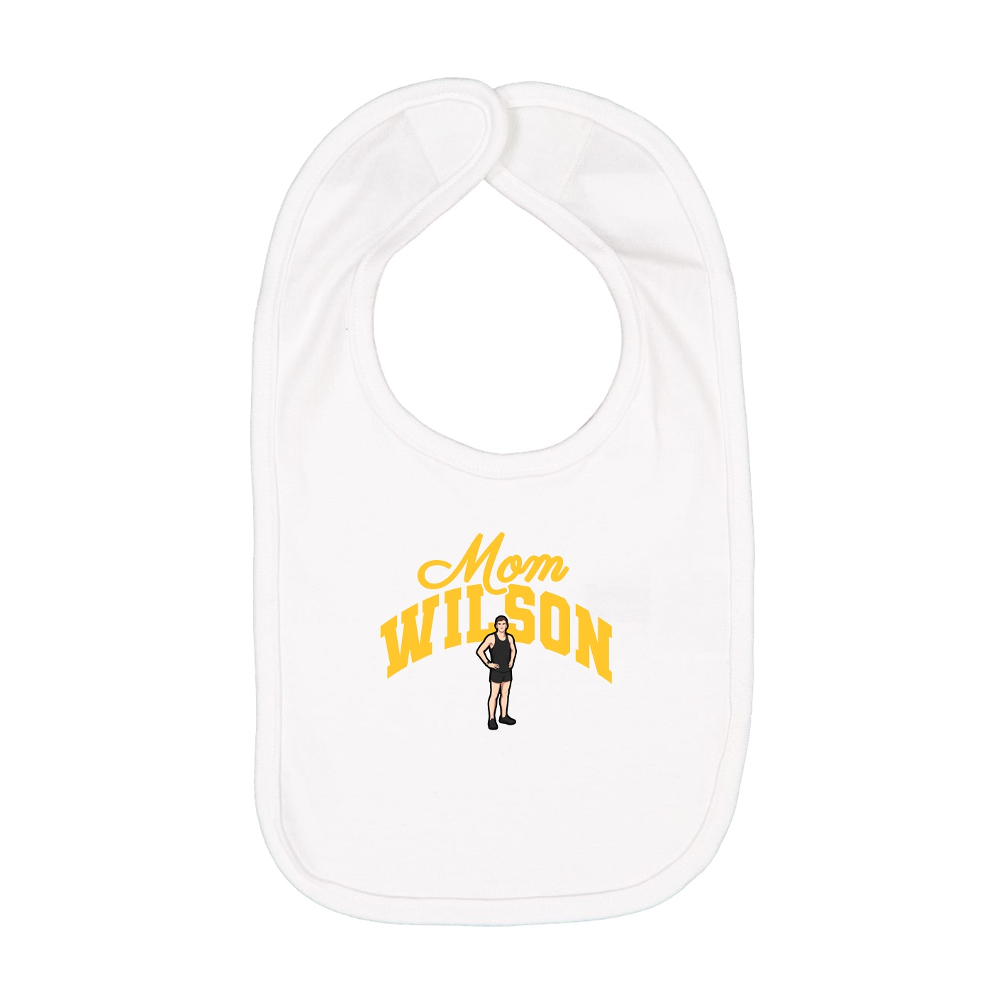 Infant Bib — Mothers Day Arch in White
