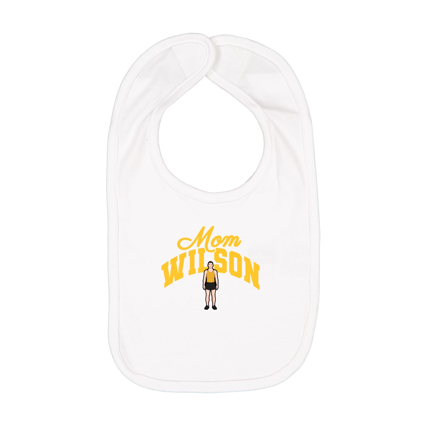 Infant Bib — Mothers Day Arch in White