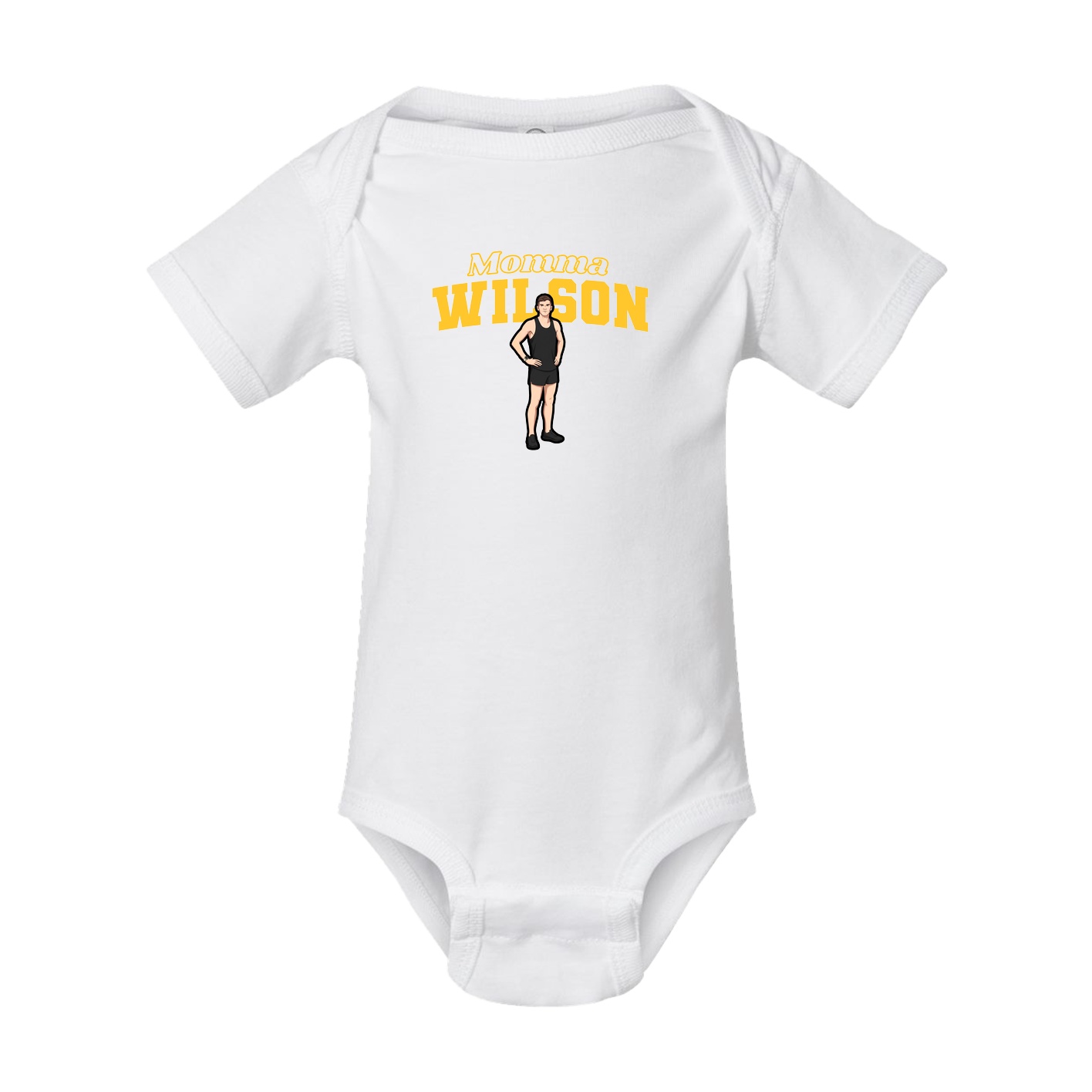 Baby Onesie — Mothers Day Block in White