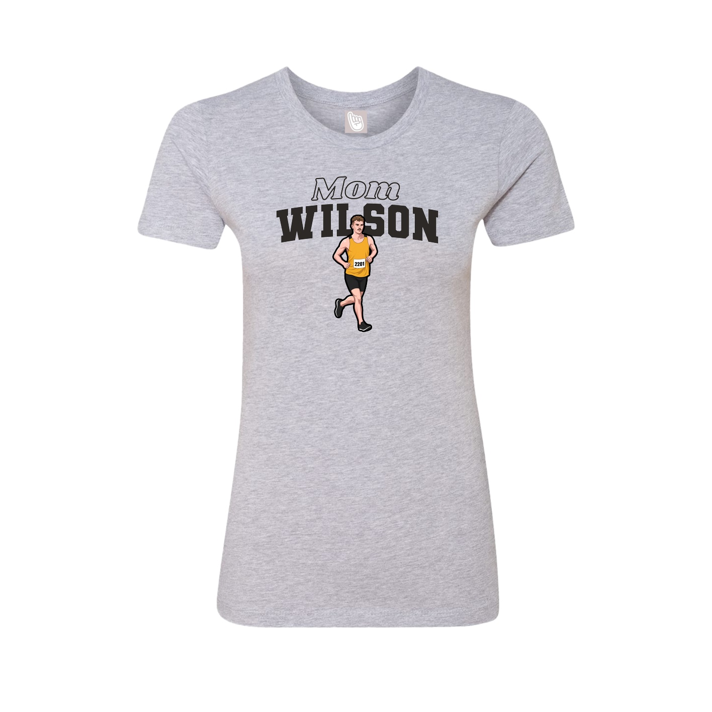 Womens Tee — Mothers Day Block in Grey
