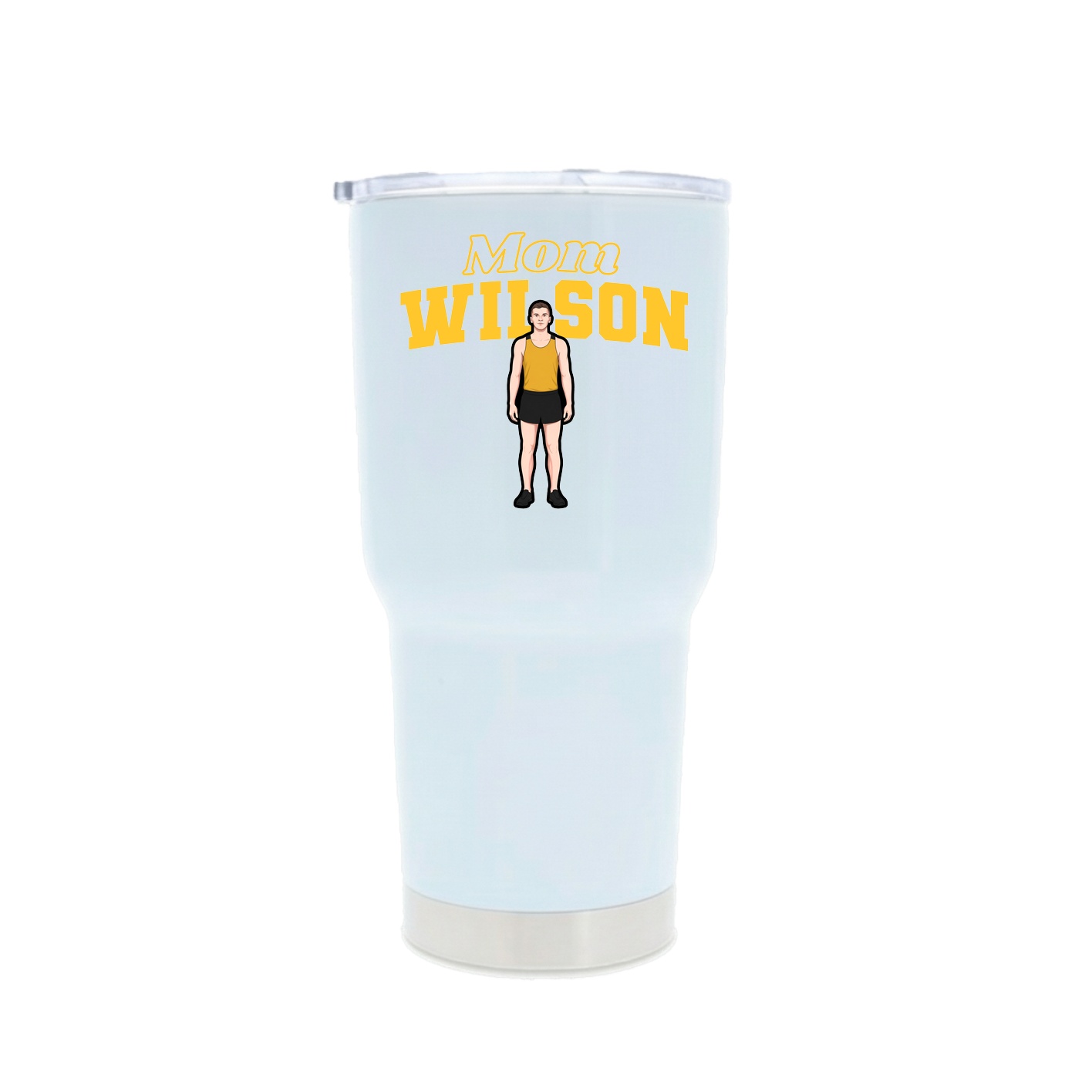 30oz Stainless Steel Tumbler — Mothers Day Block in White