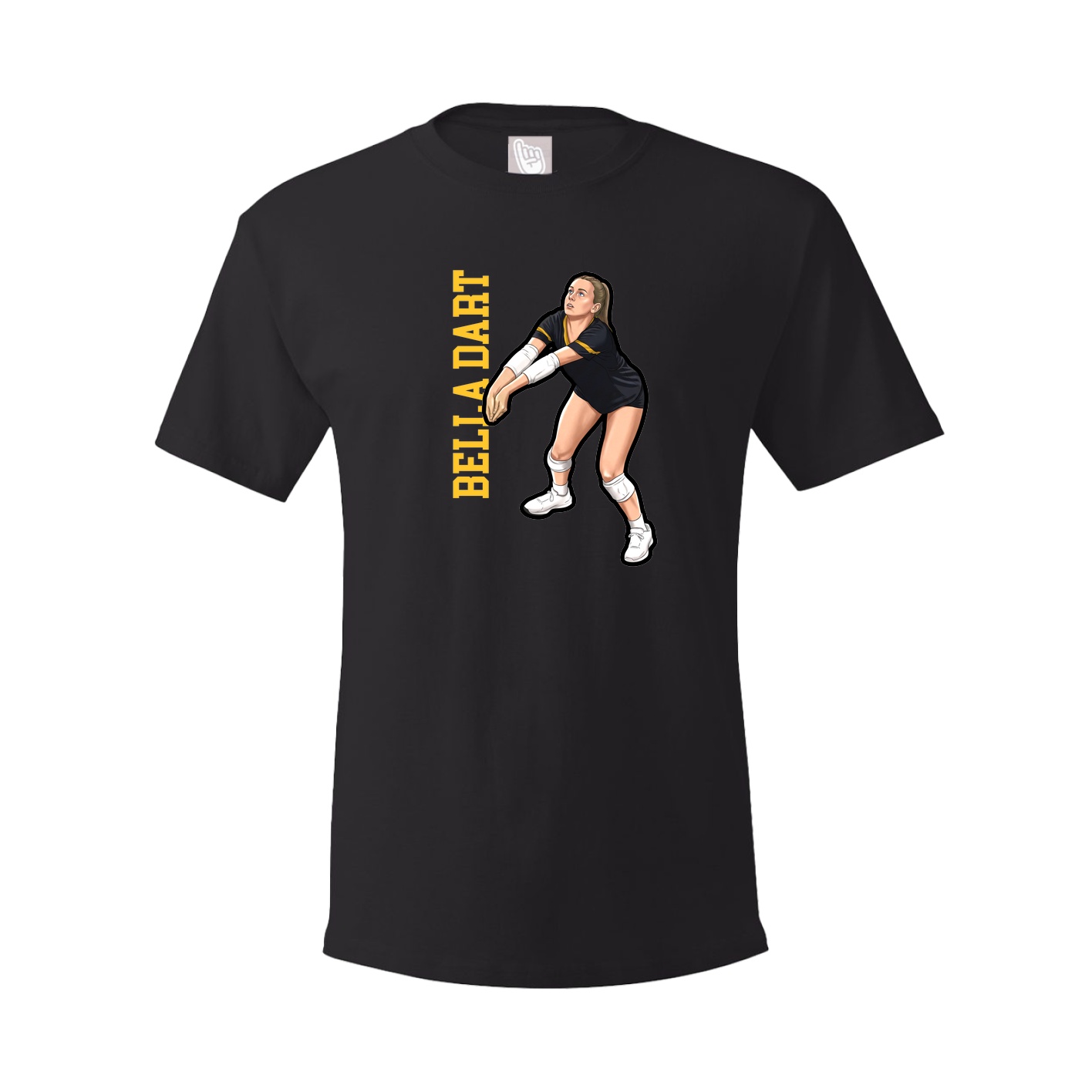 Youth Tee — Name Vertical in Black