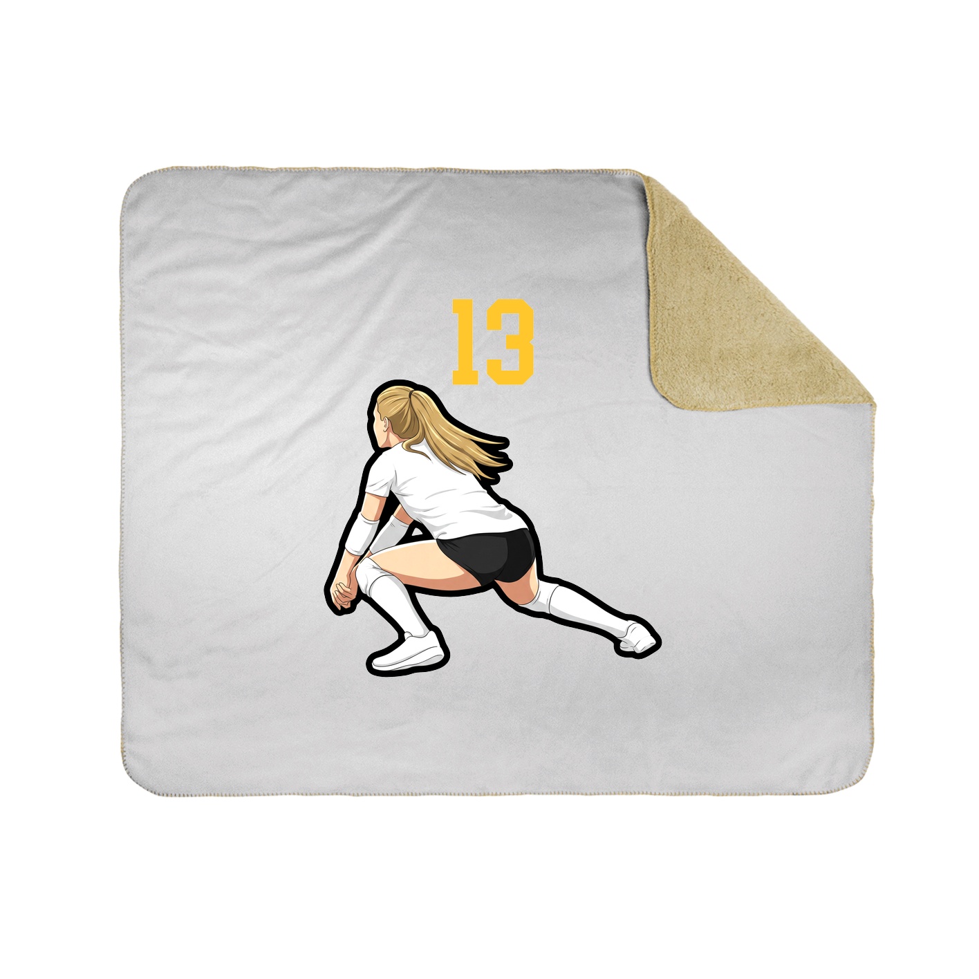 Throw Blanket — Number Top in White