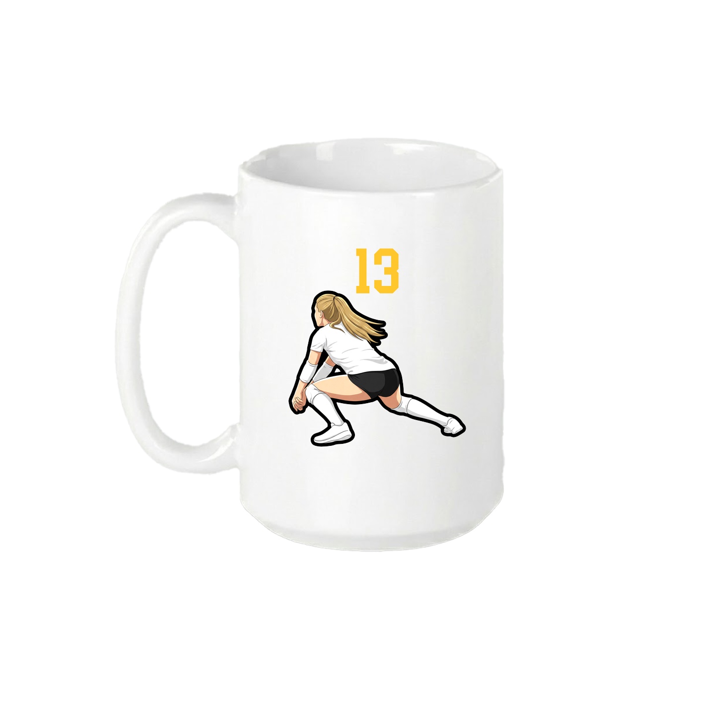 15oz Coffee Mug — Number Top in White