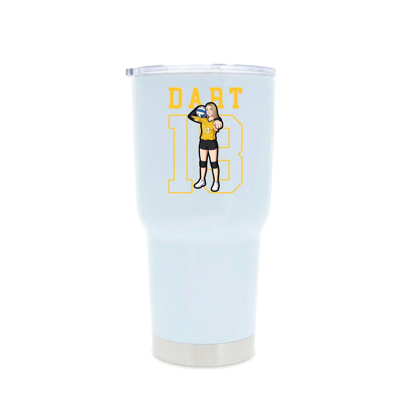 30oz Stainless Steel Tumbler — Shirsey in White