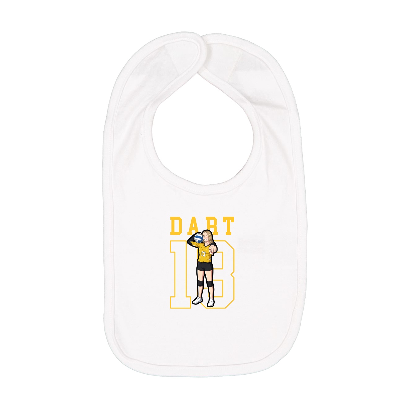Infant Bib — Shirsey in White