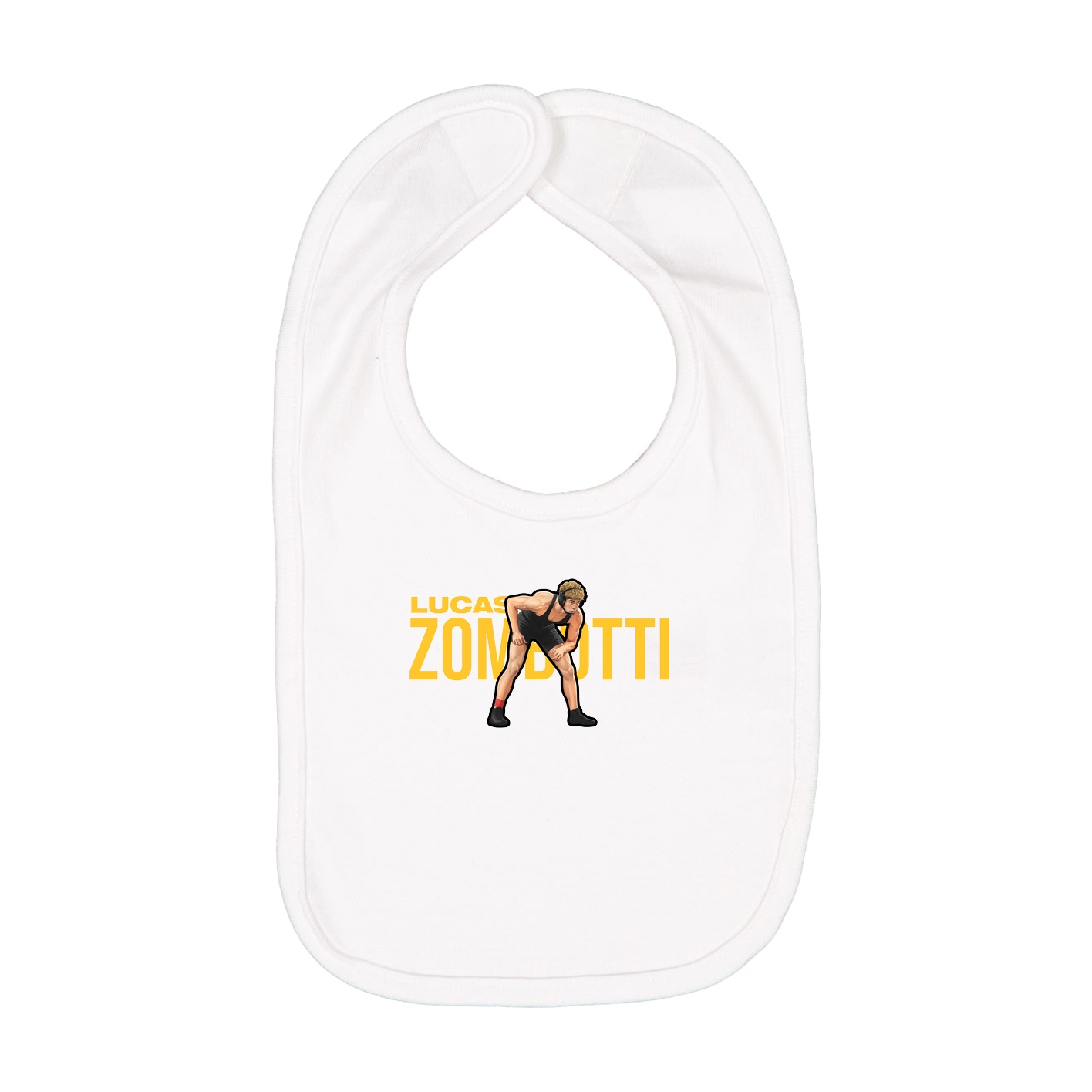 Infant Bib — Player Name in White