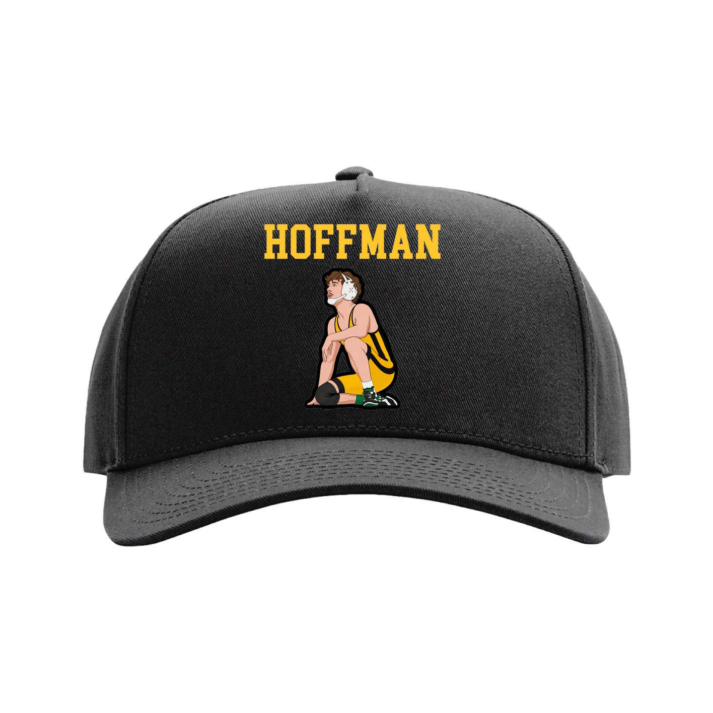 Full Fabric Five-Panel Champ Cap — Shirsey in Black