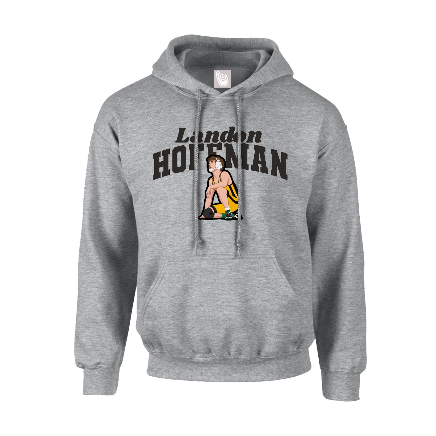 Youth Hoodie — Signature Arch in Grey