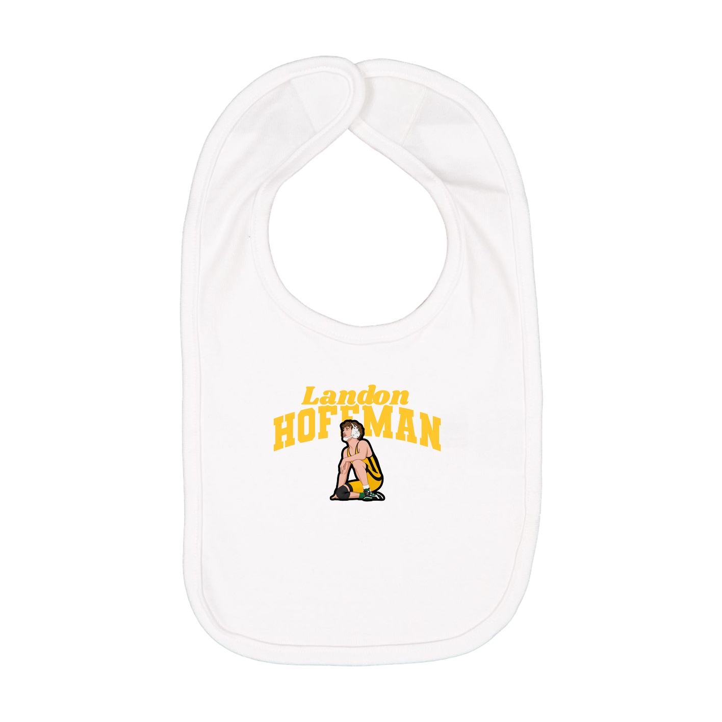 Infant Bib — Signature Arch in White