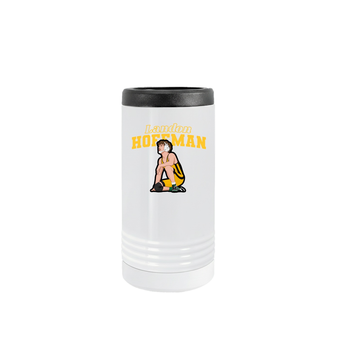 Slim Beverage Holder — Name Arch in White