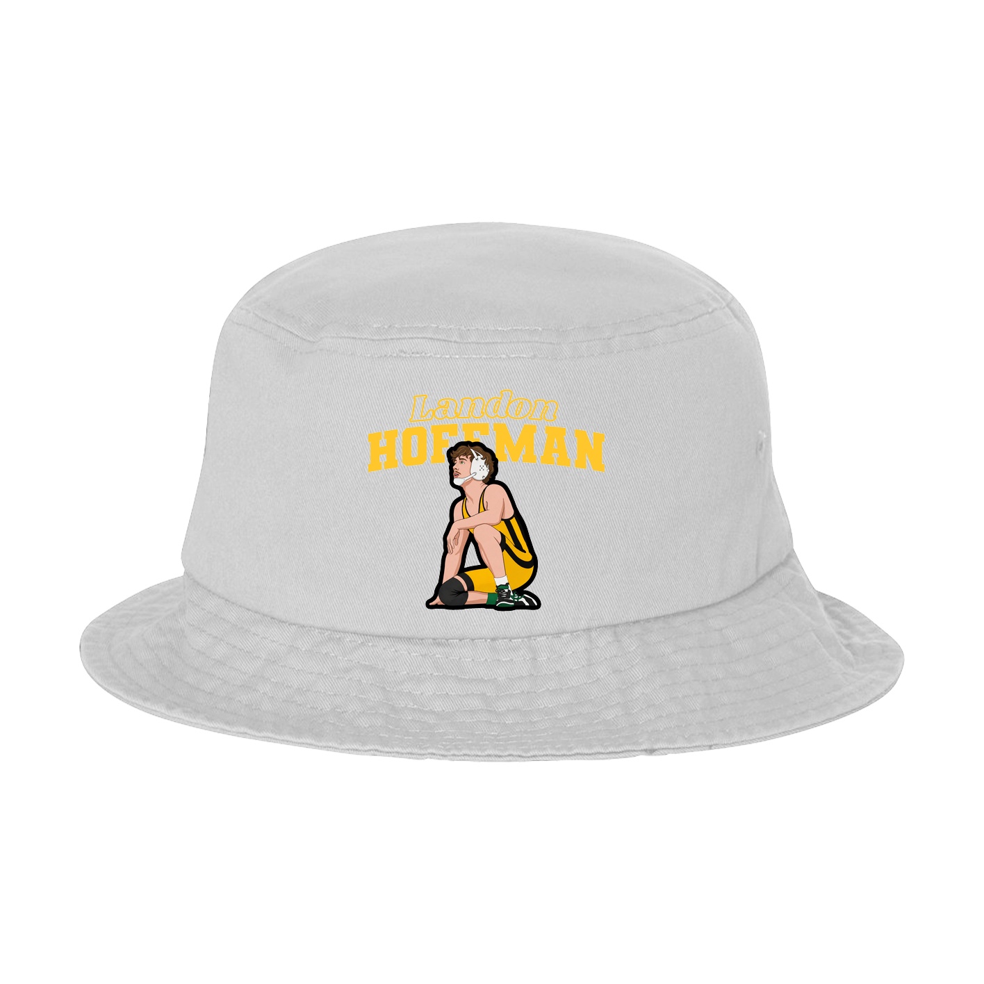 Bucket Cap — Name Arch in White