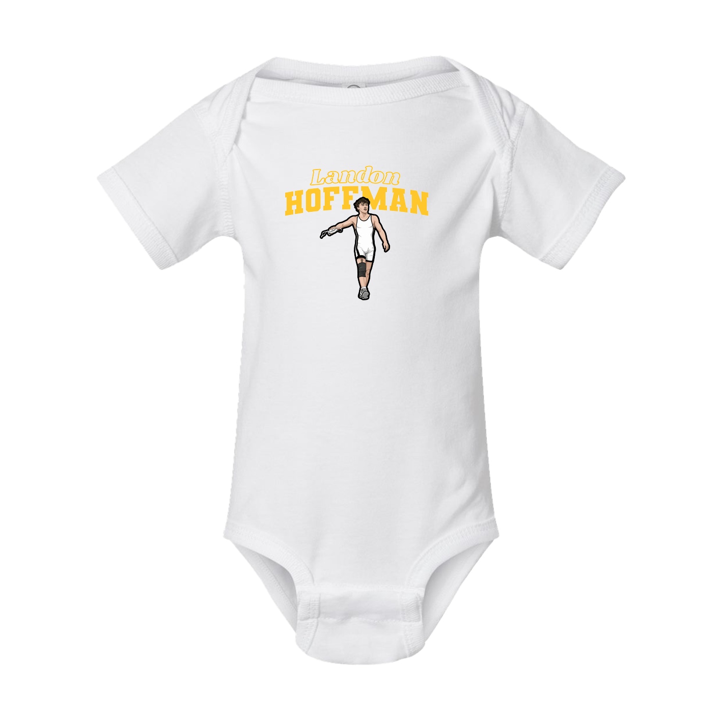 Baby Onesie — Name Arch in White