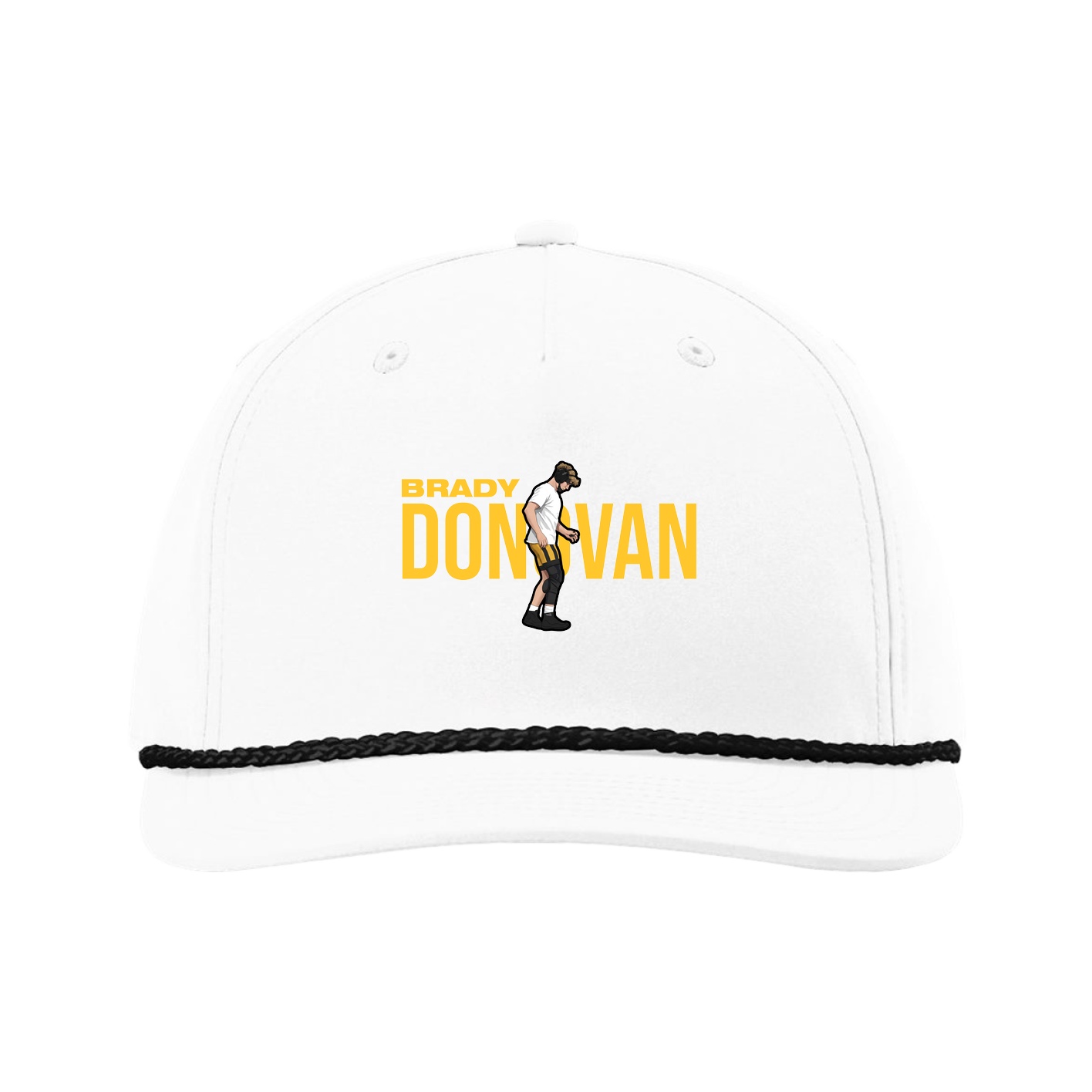 Five-Panel Classic Rope Cap — Player Name in White