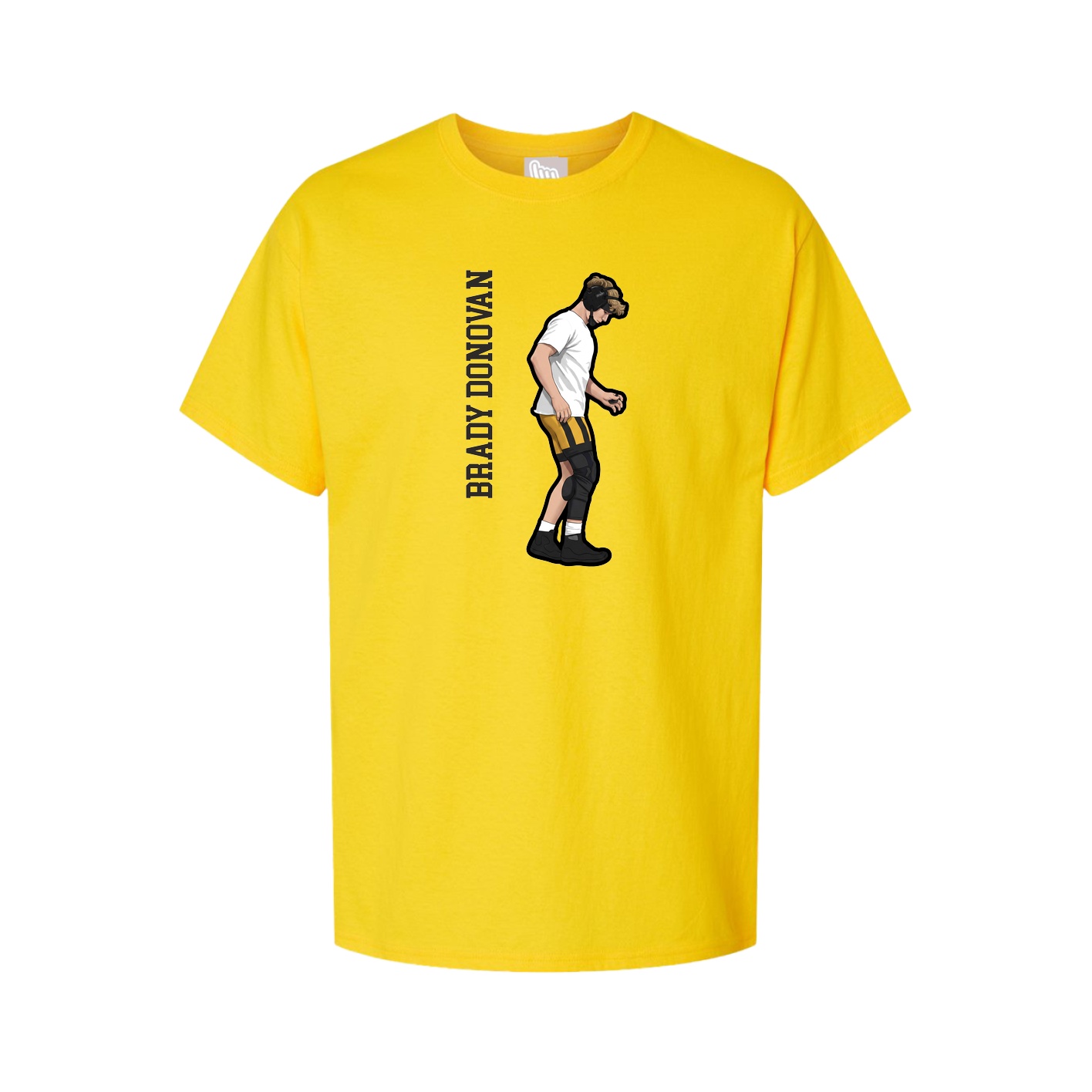 Youth Tee — Name Vertical in Gold