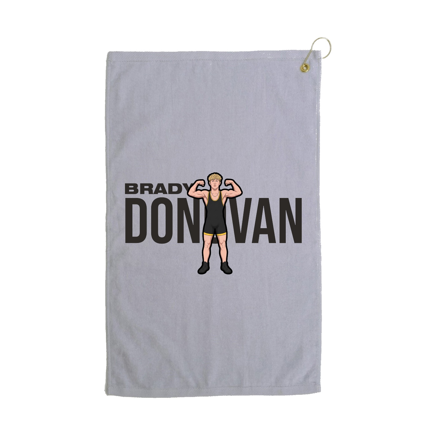 Golf Towel — Player Name in Grey