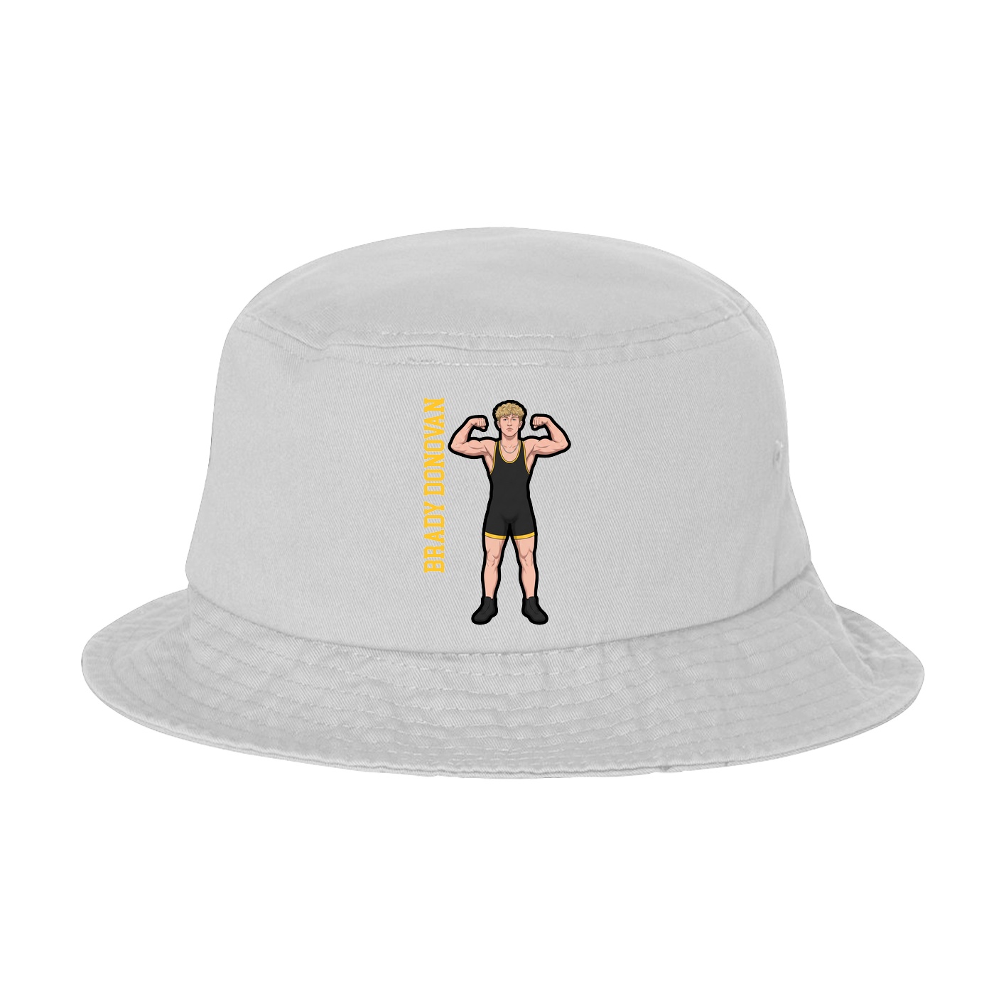 Bucket Cap — Name Vertical in White
